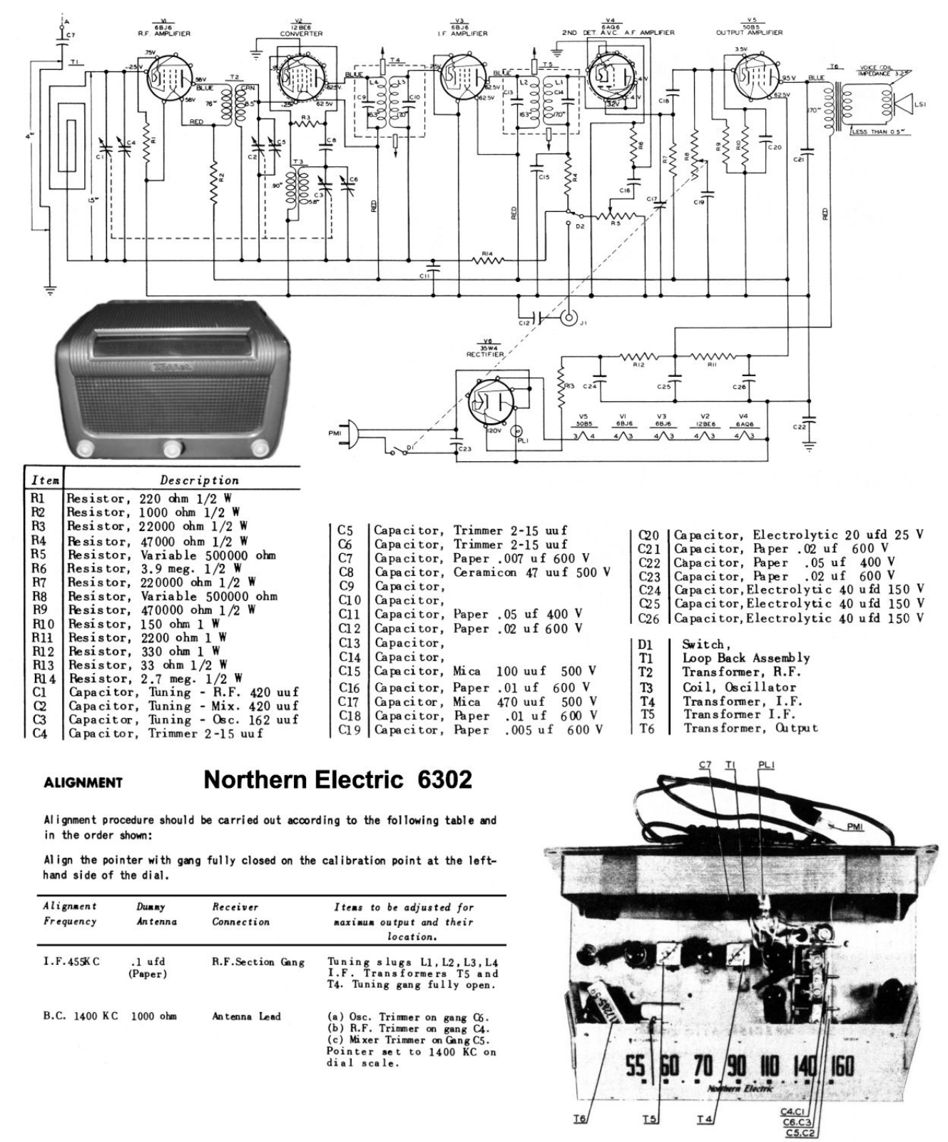 Northern Electric 6302 schematic