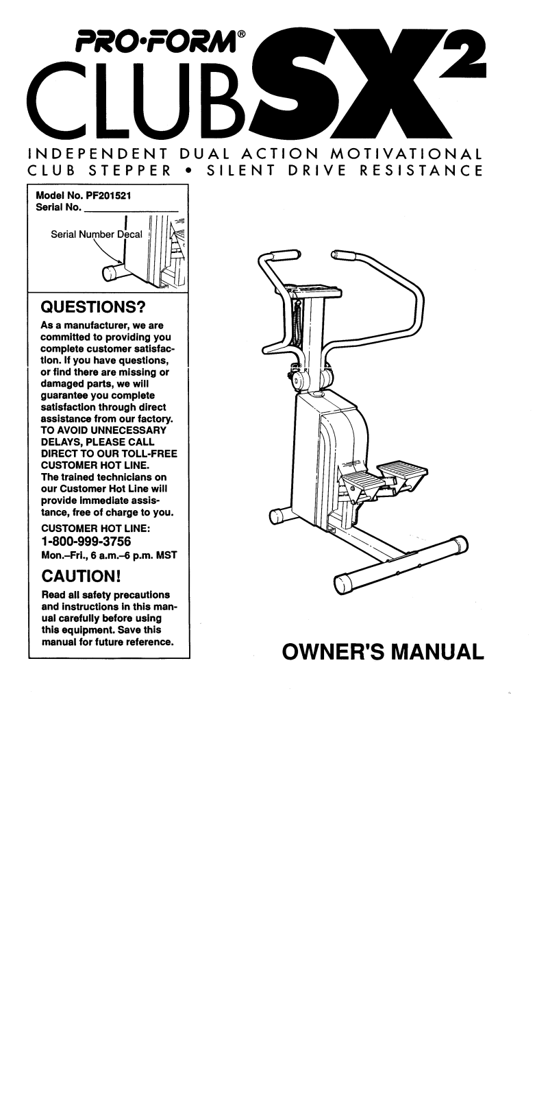 ProForm PF201521 User Manual