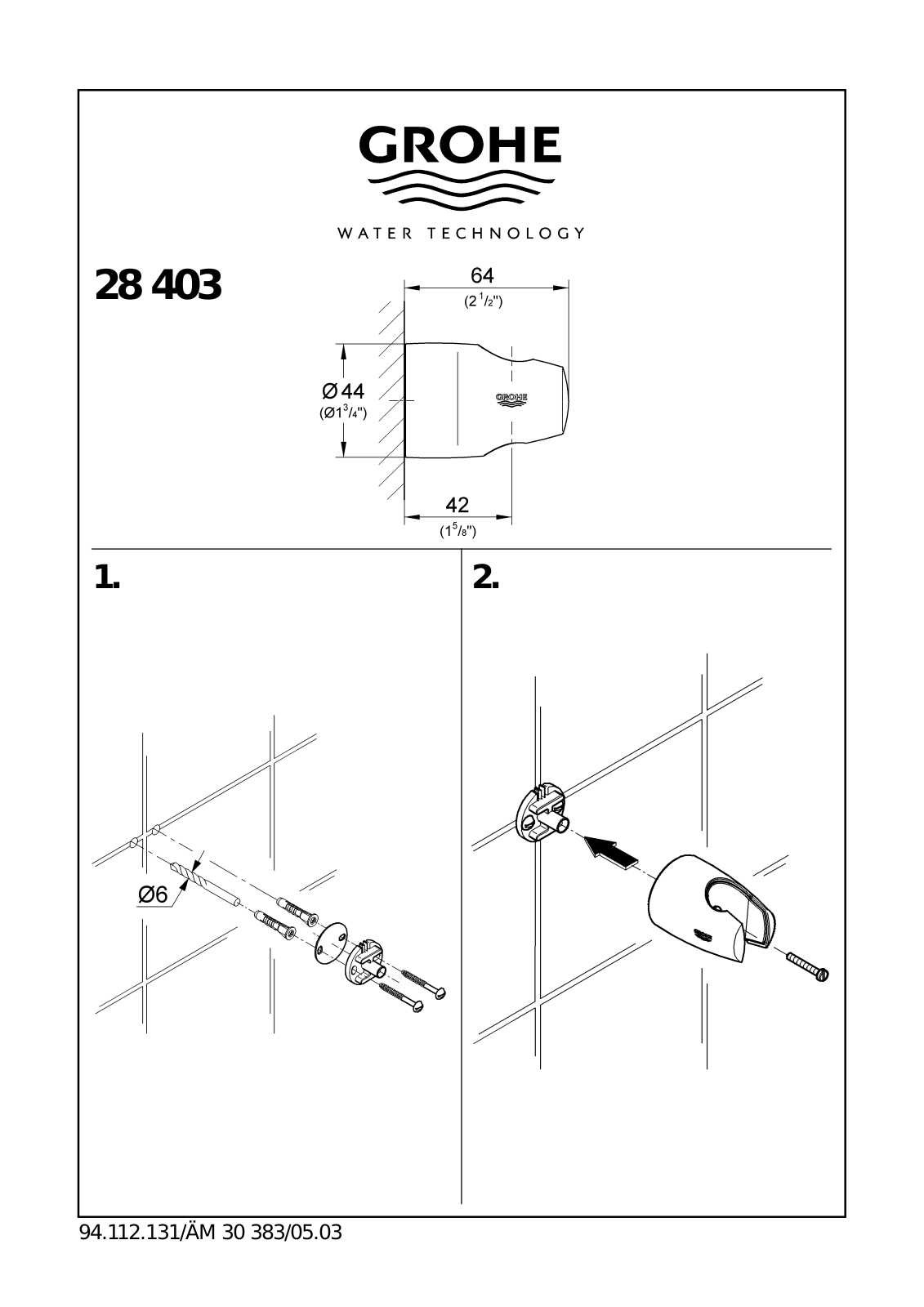 GROHE GRH2189 Installation & Assembly - ManualMachine.com