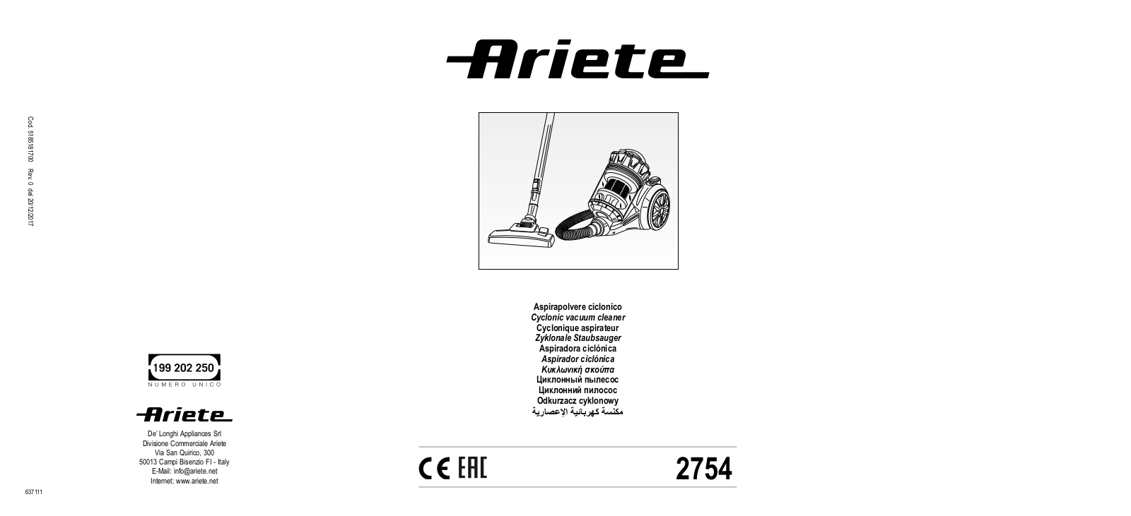 Ariete 2754 User guide - ManualMachine.com