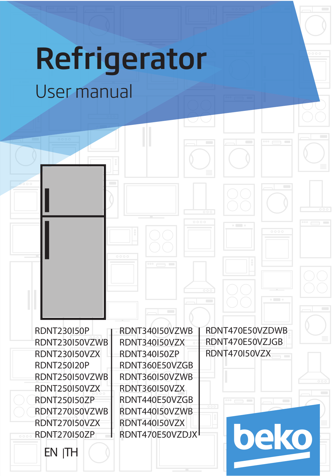 Beko RDNT360E50VZGB, RDNT440E50VZGB, RDNT470E50VZJGB User manual