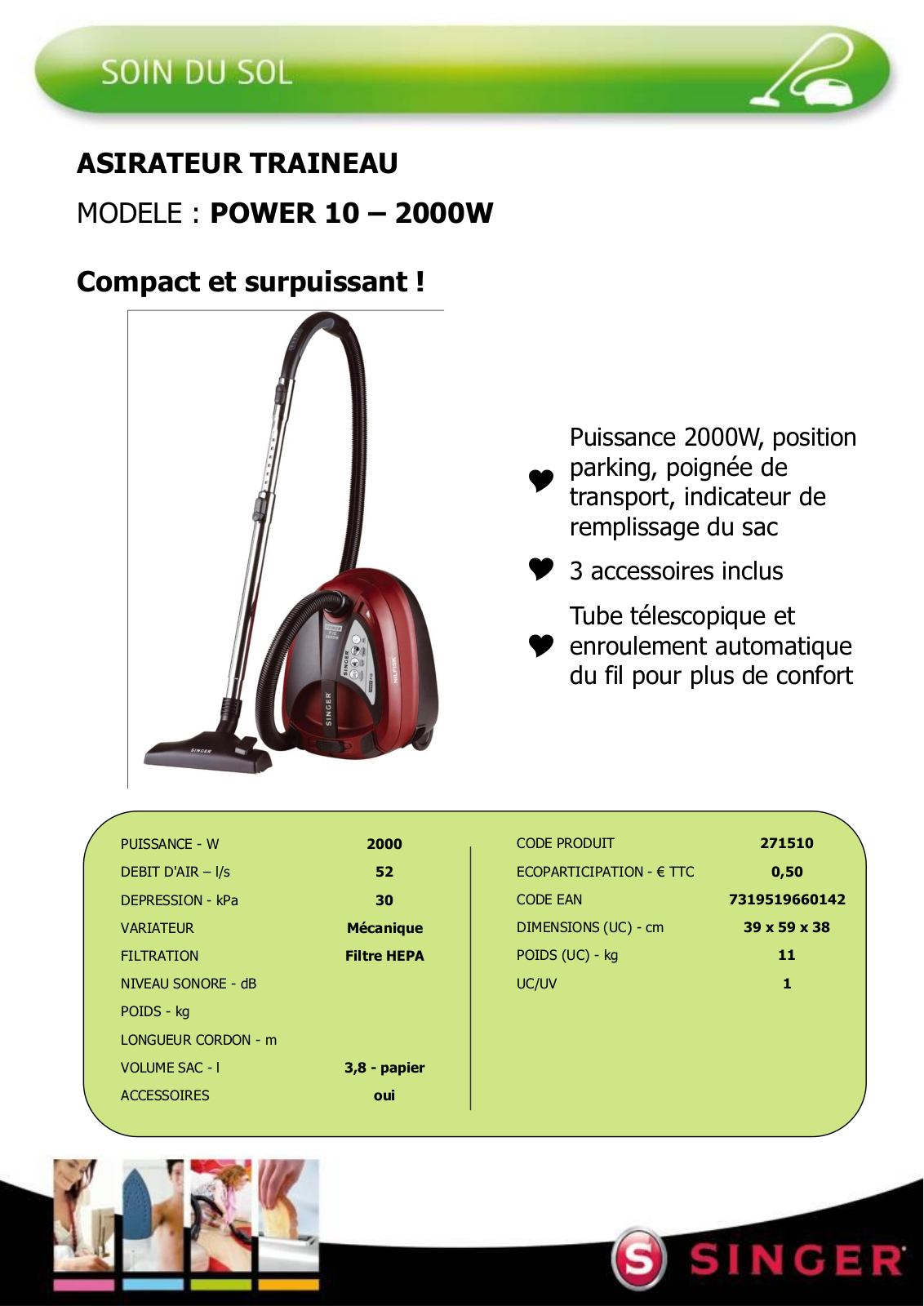 SINGER POWER 10 User Manual