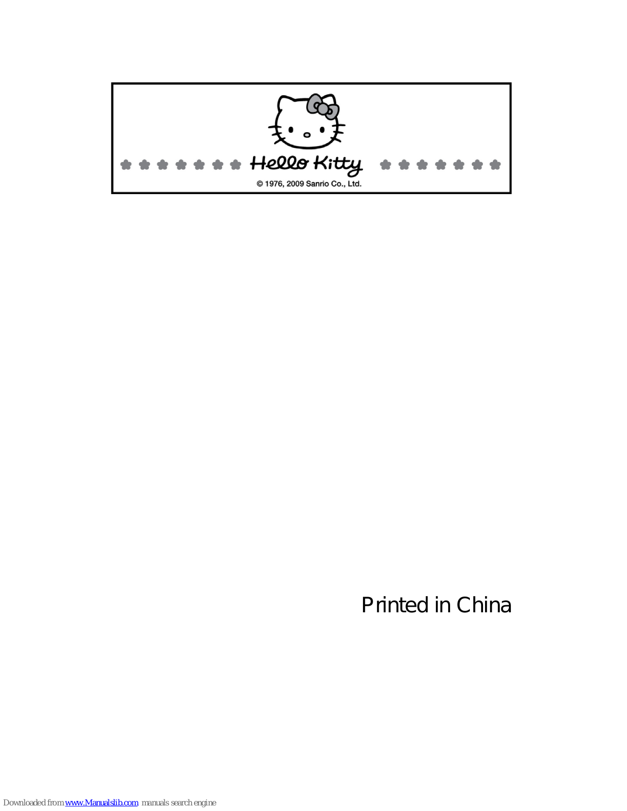Hello Kitty KT4480BK Instructions Manual - ManualMachine.com