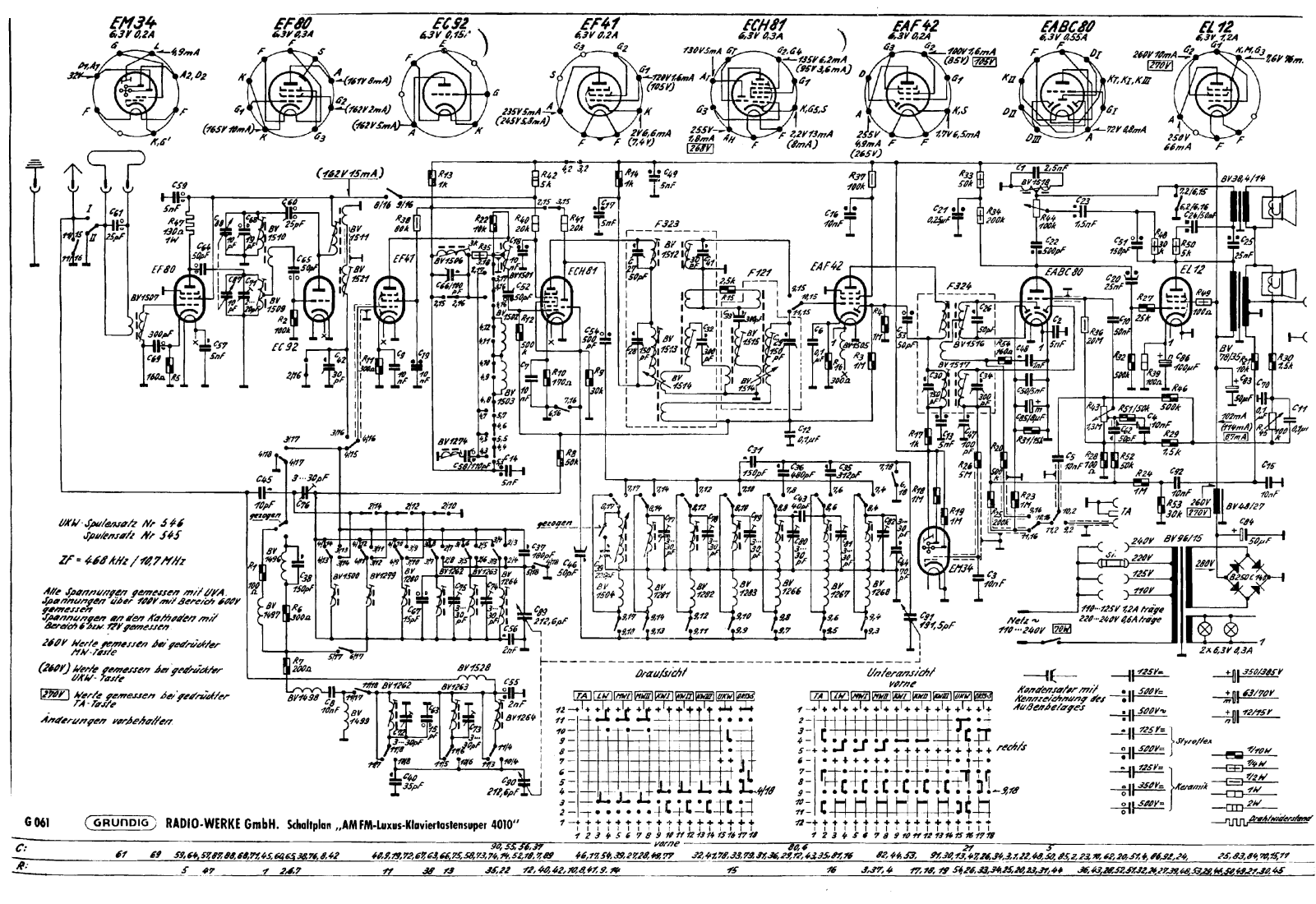 Grundig 4010-W Schematic