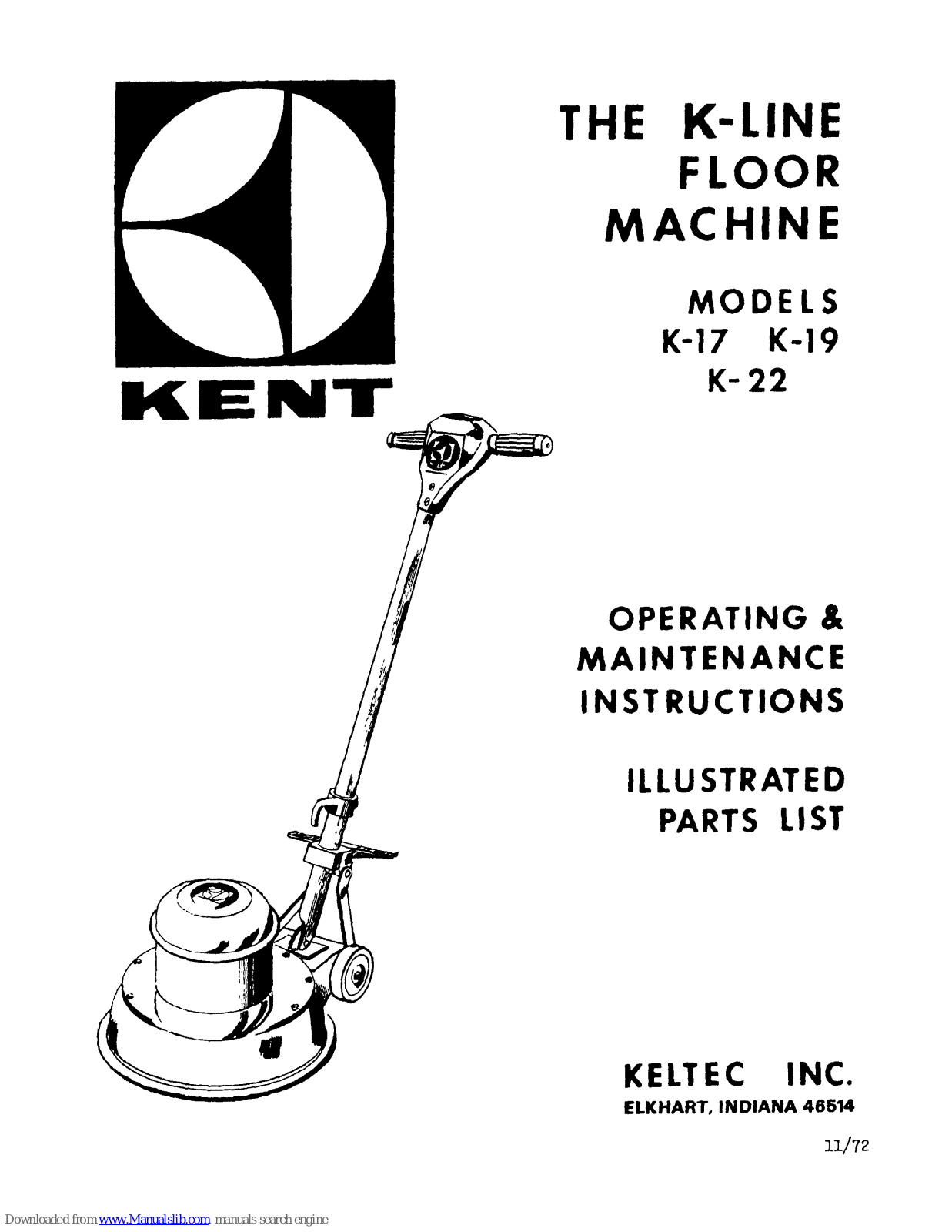 KENT K-Line K-17, K-Line K-19, K-Line K-22 Operation, Maintenance & Instruction Manual - ManualMachine.com