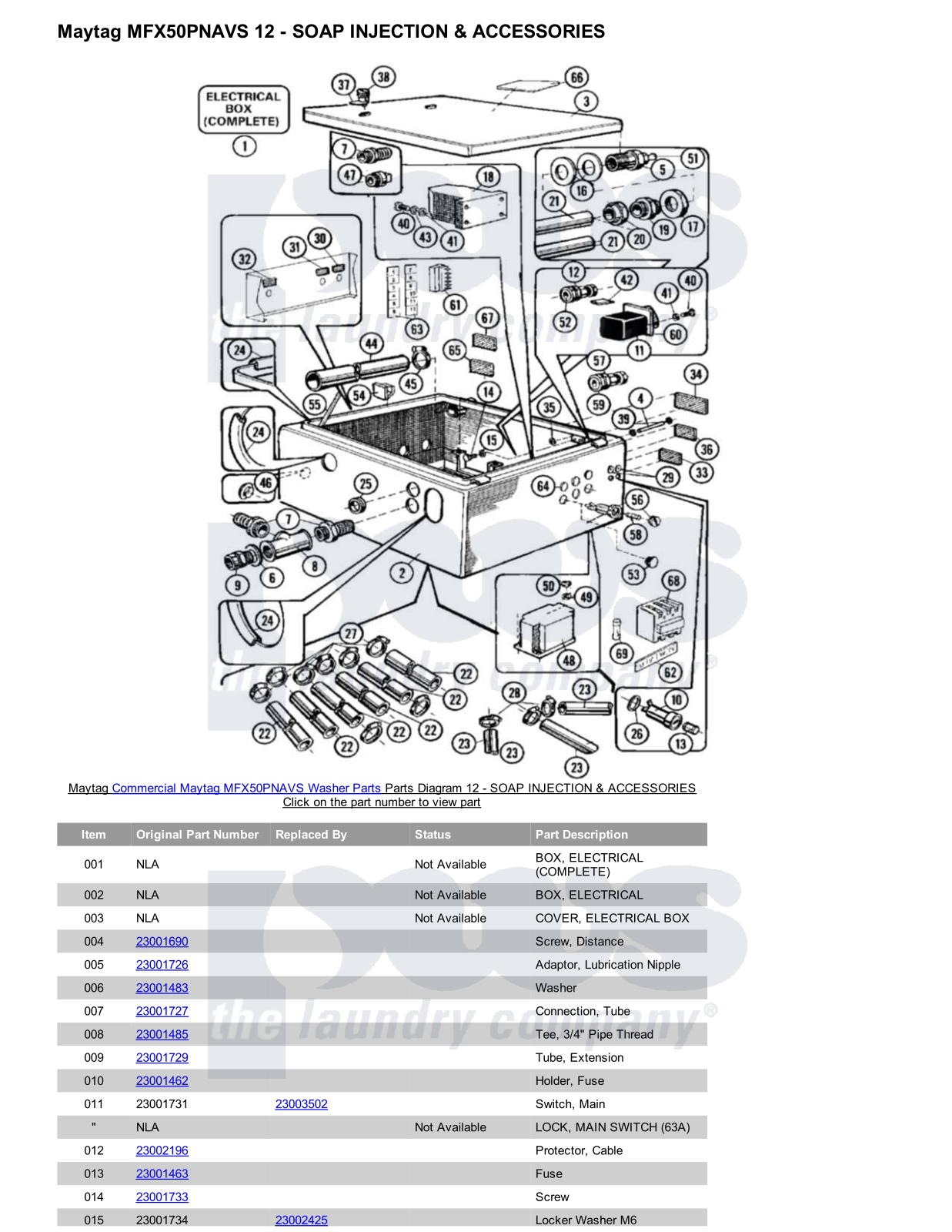 Maytag MFX50PNAVS Parts Diagram