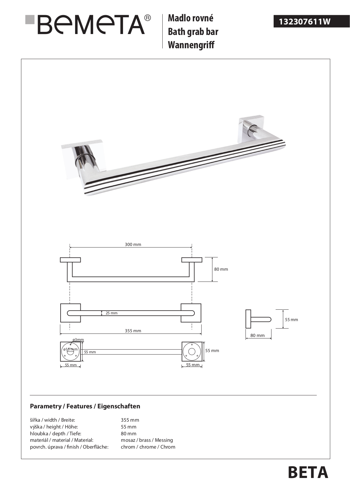 Bemeta Beta 132307611 Datasheet