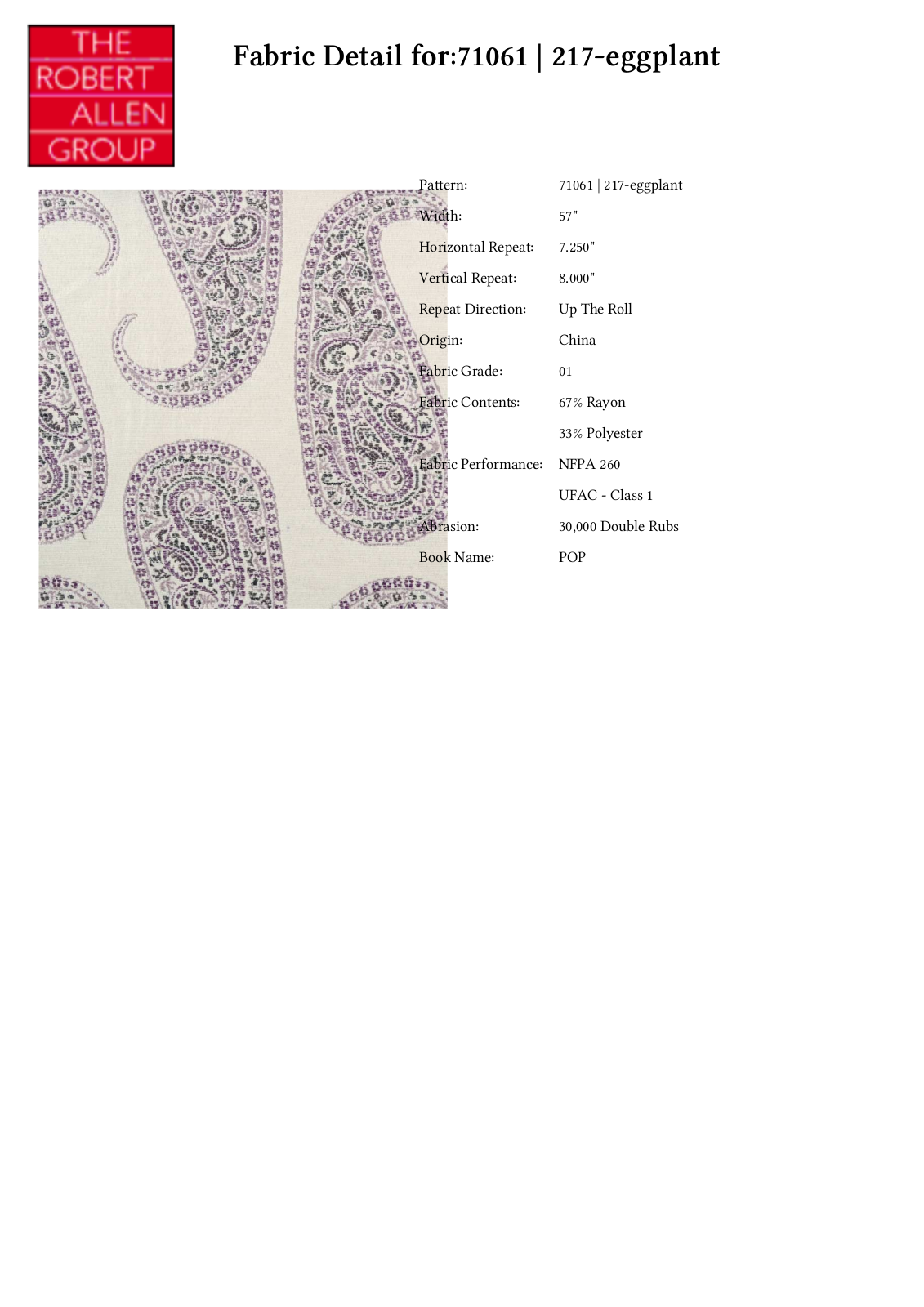 Duralee CRAL4179 Specifications - ManualMachine.com
