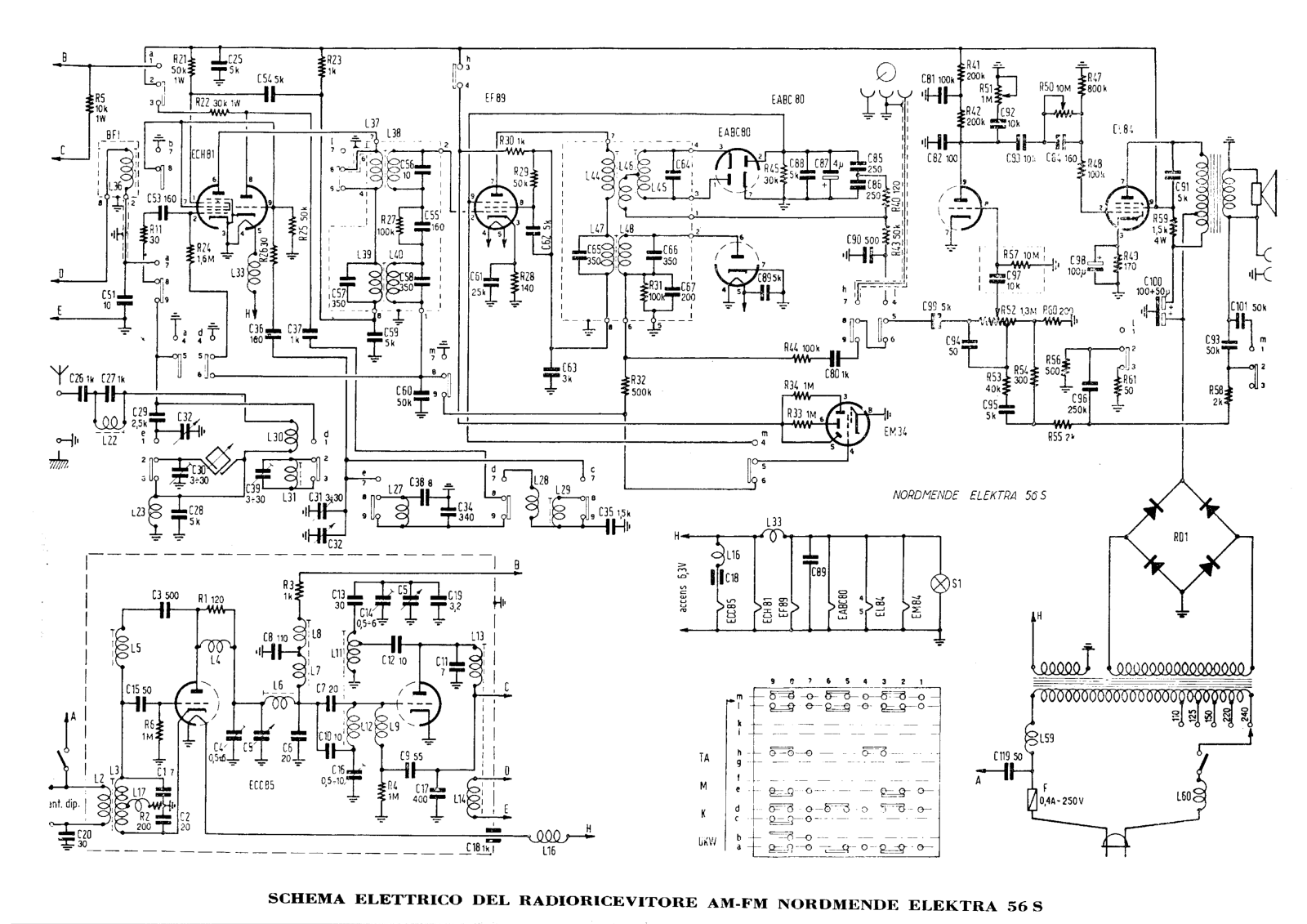 Nordmende Elektra-56S Schematic