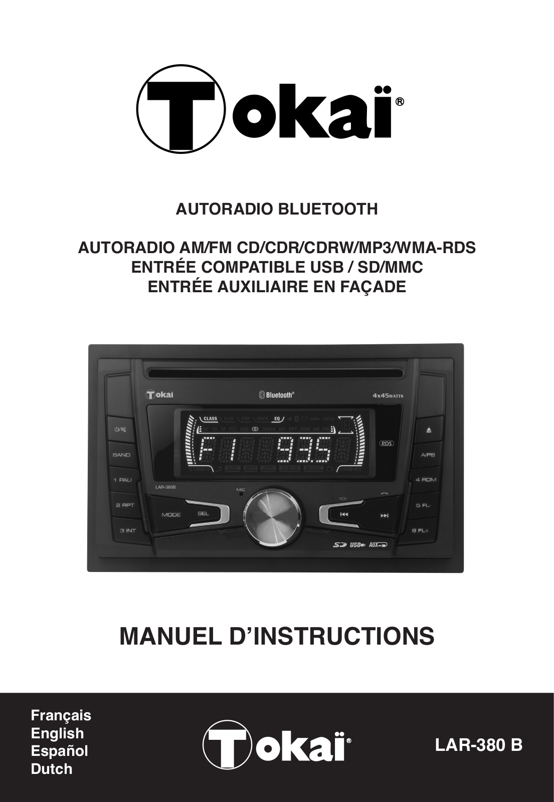 Tokaï LAR-380B User Manual