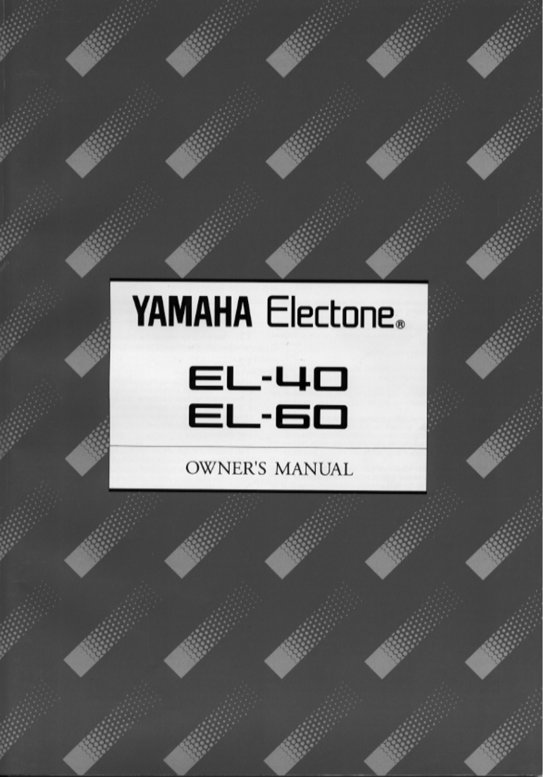 Yamaha EL60E User Manual