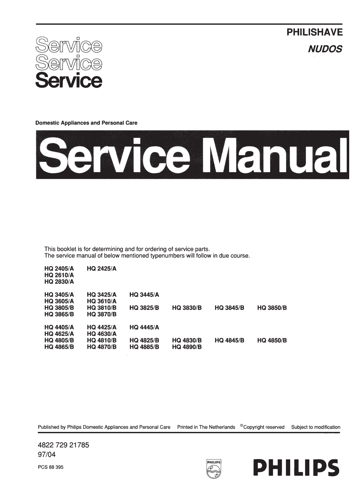 Philips NUDOS Service Manual