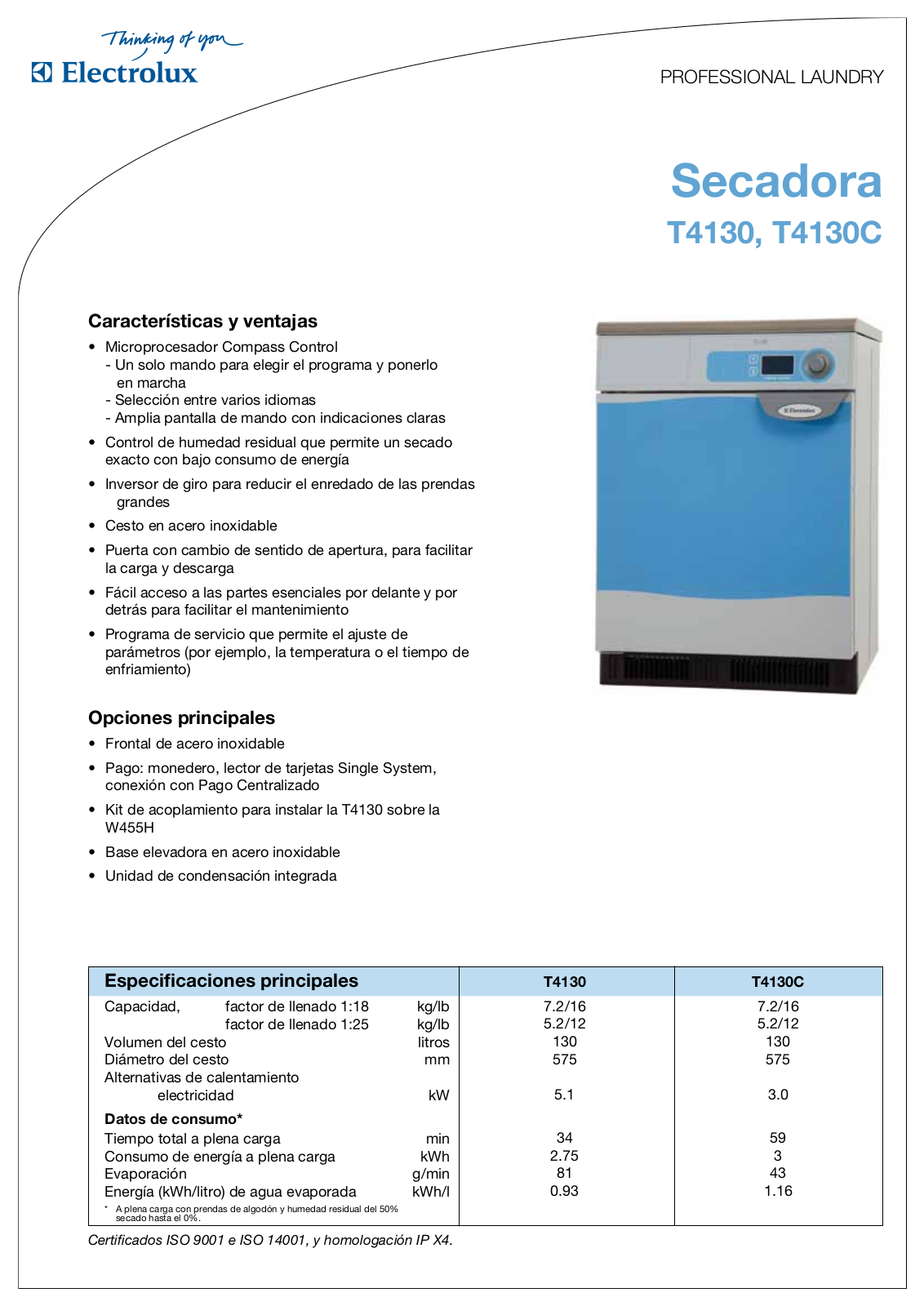 Electrolux T4130C, T4130 DATASHEET