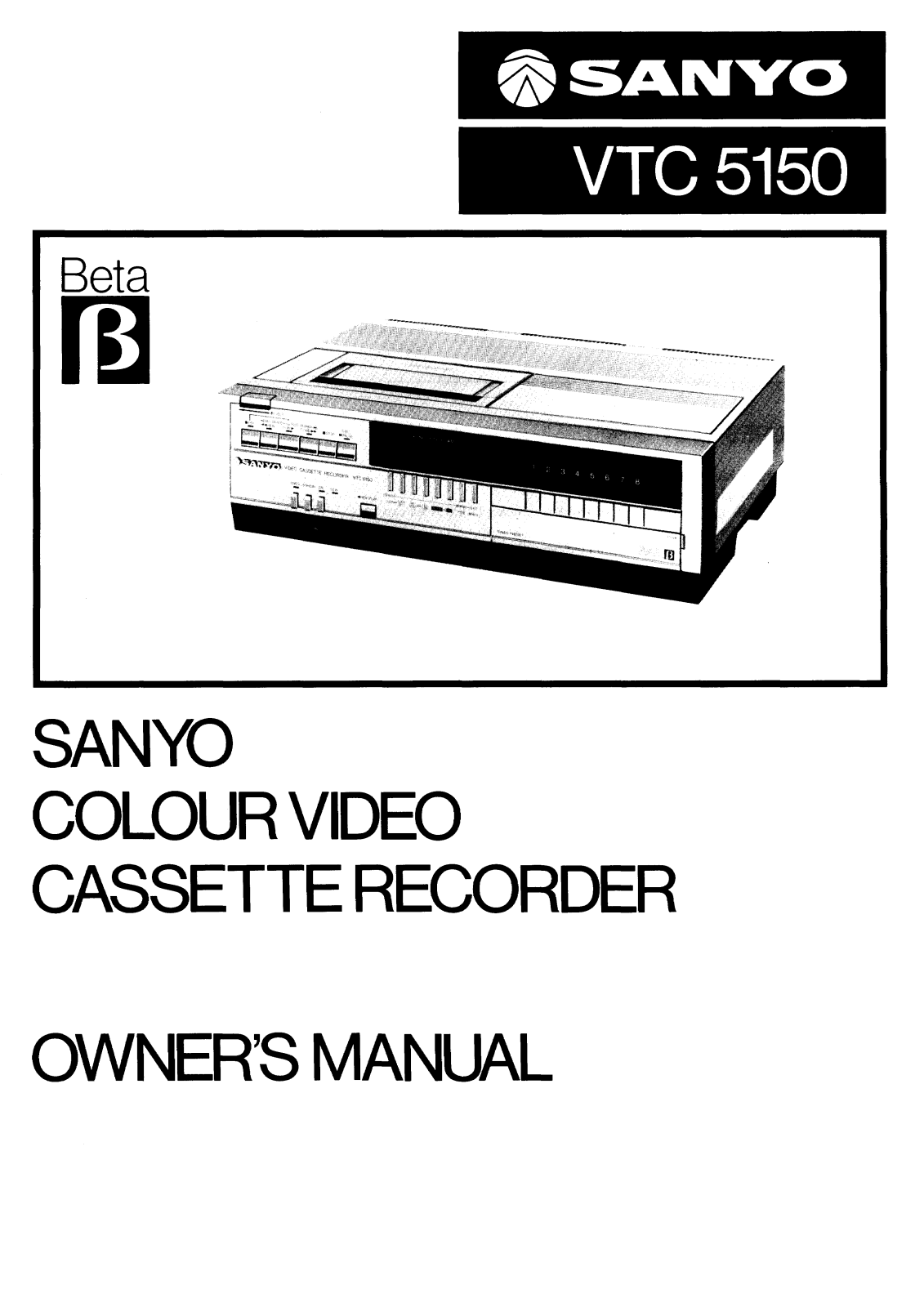 Sanyo VTC-5150 Instruction Manual