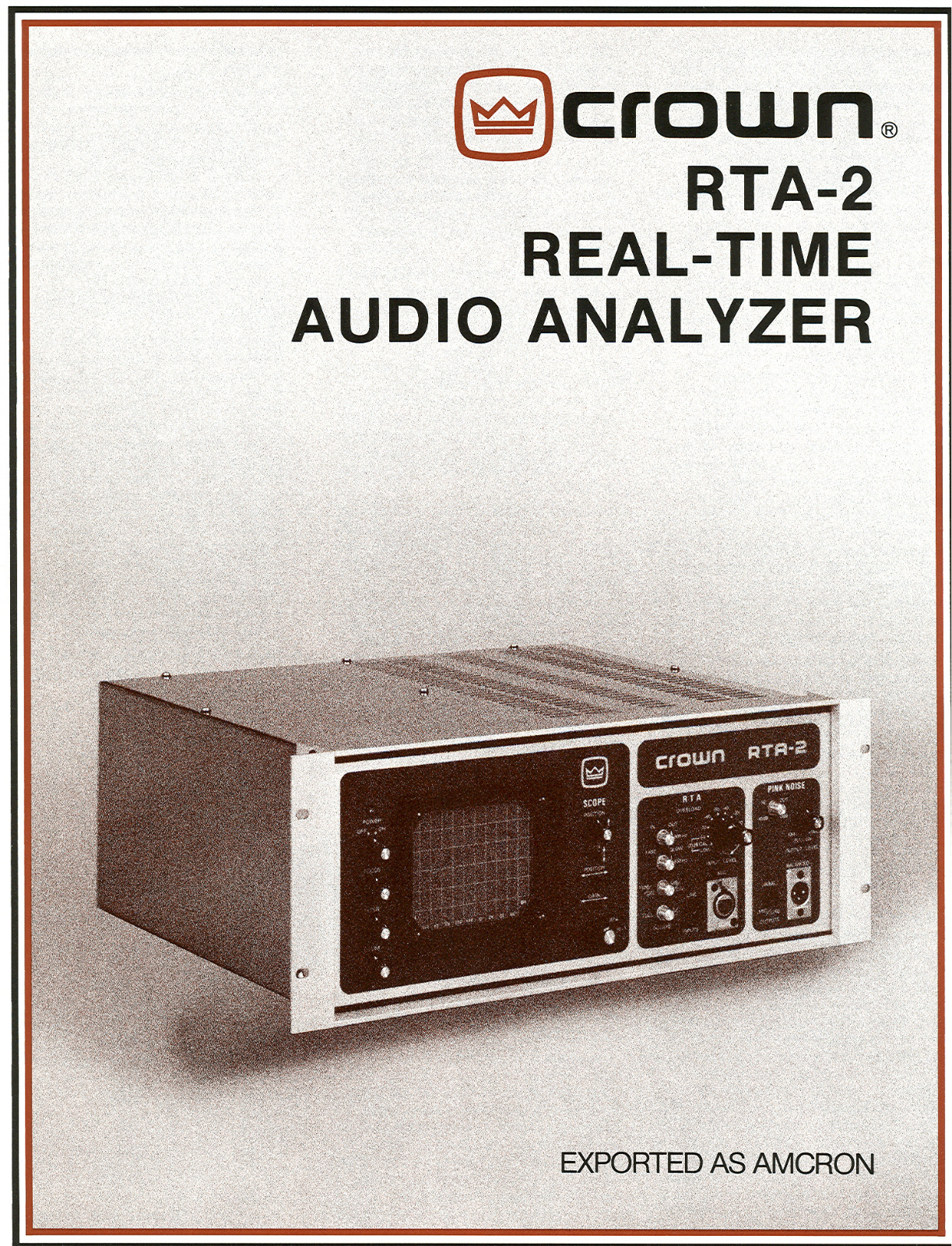 Crown RTA-2 Brochure