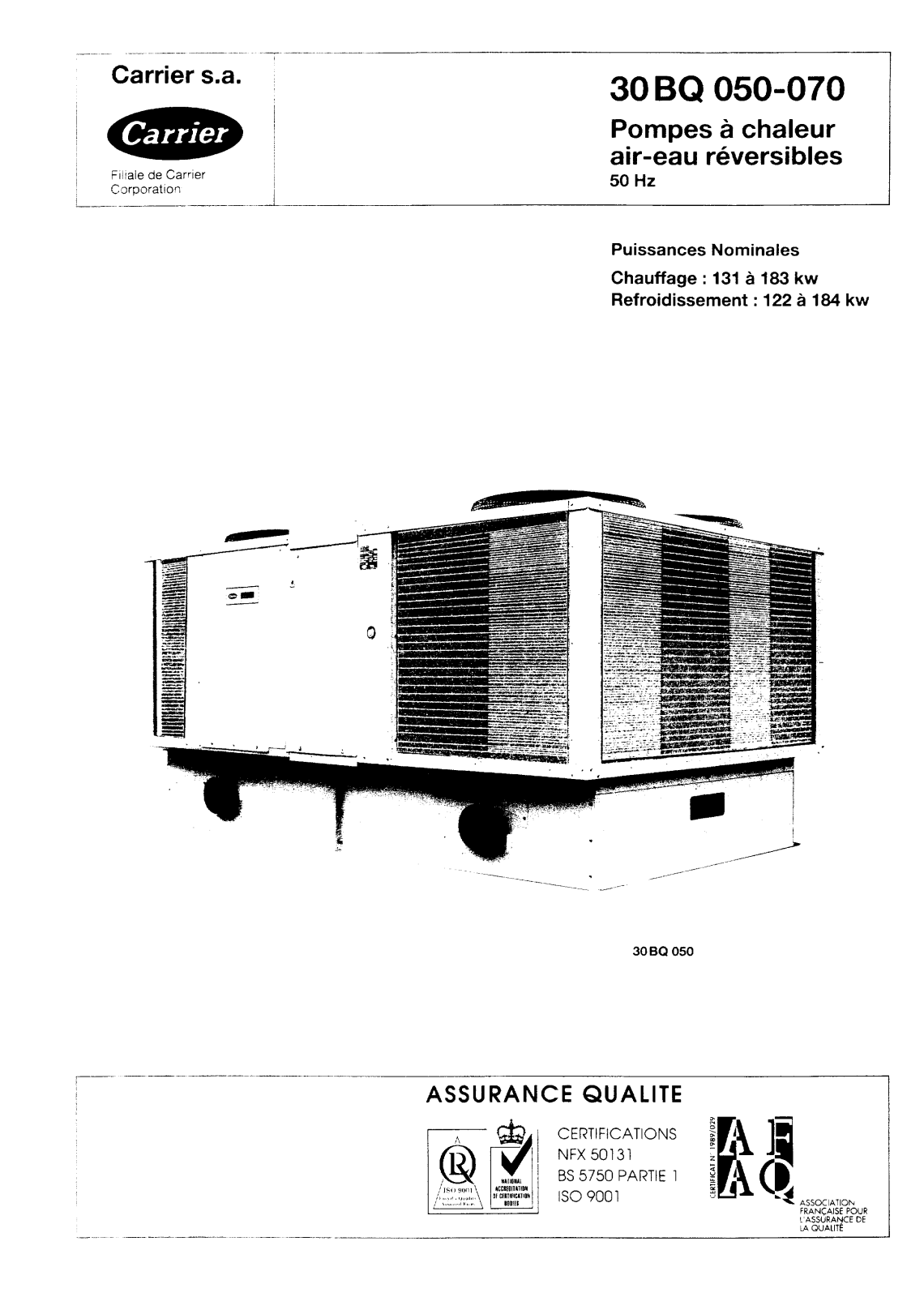 Carrier 30BQ050-070DOC User Manual