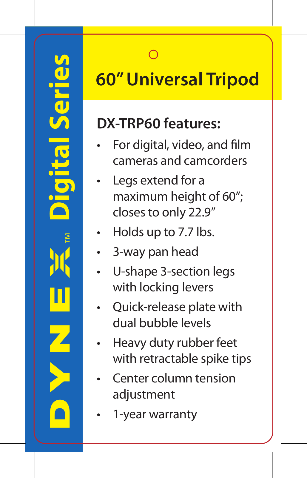 Dynex DX-TRP60 User Manual