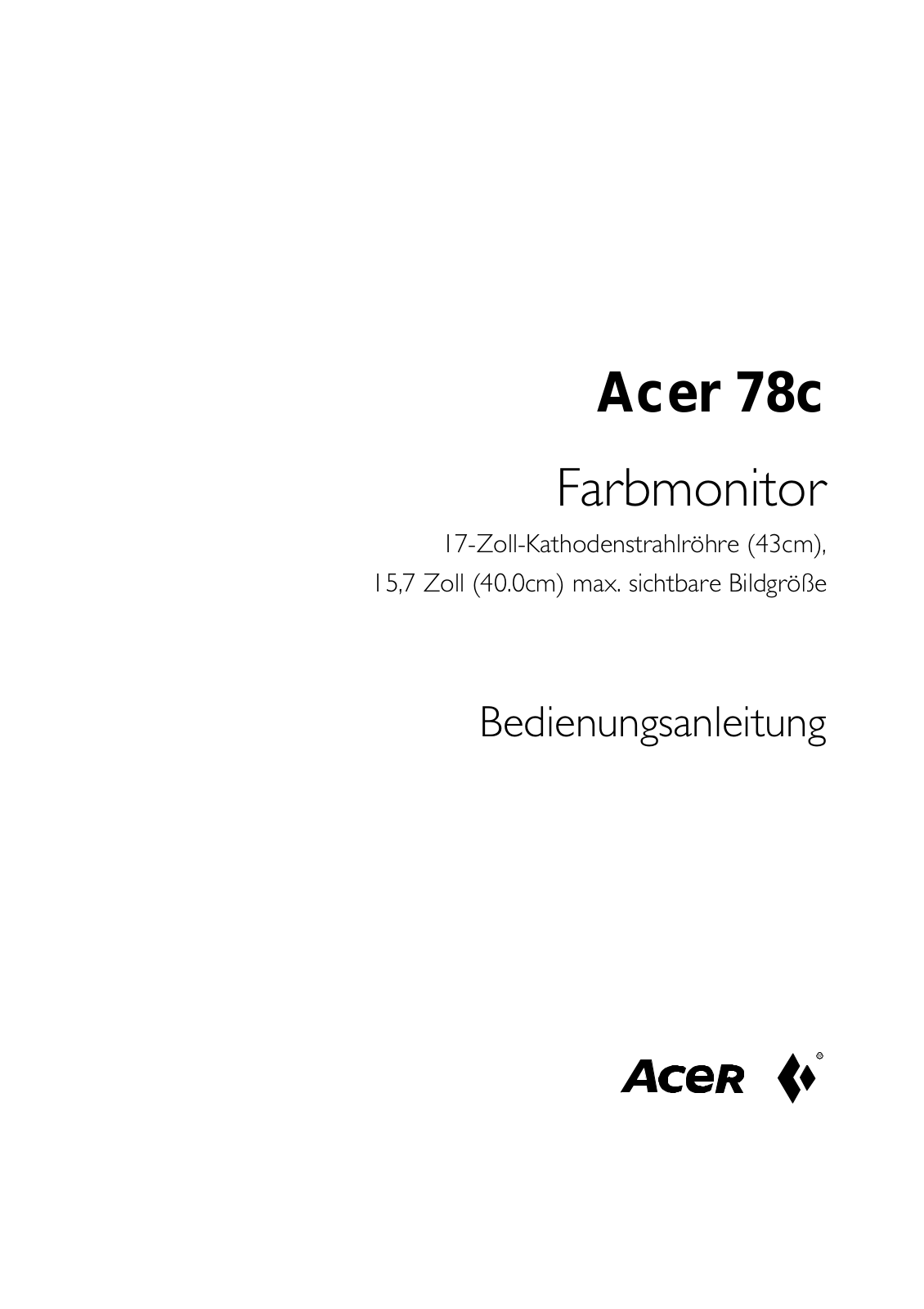 Acer MN78C User Manual