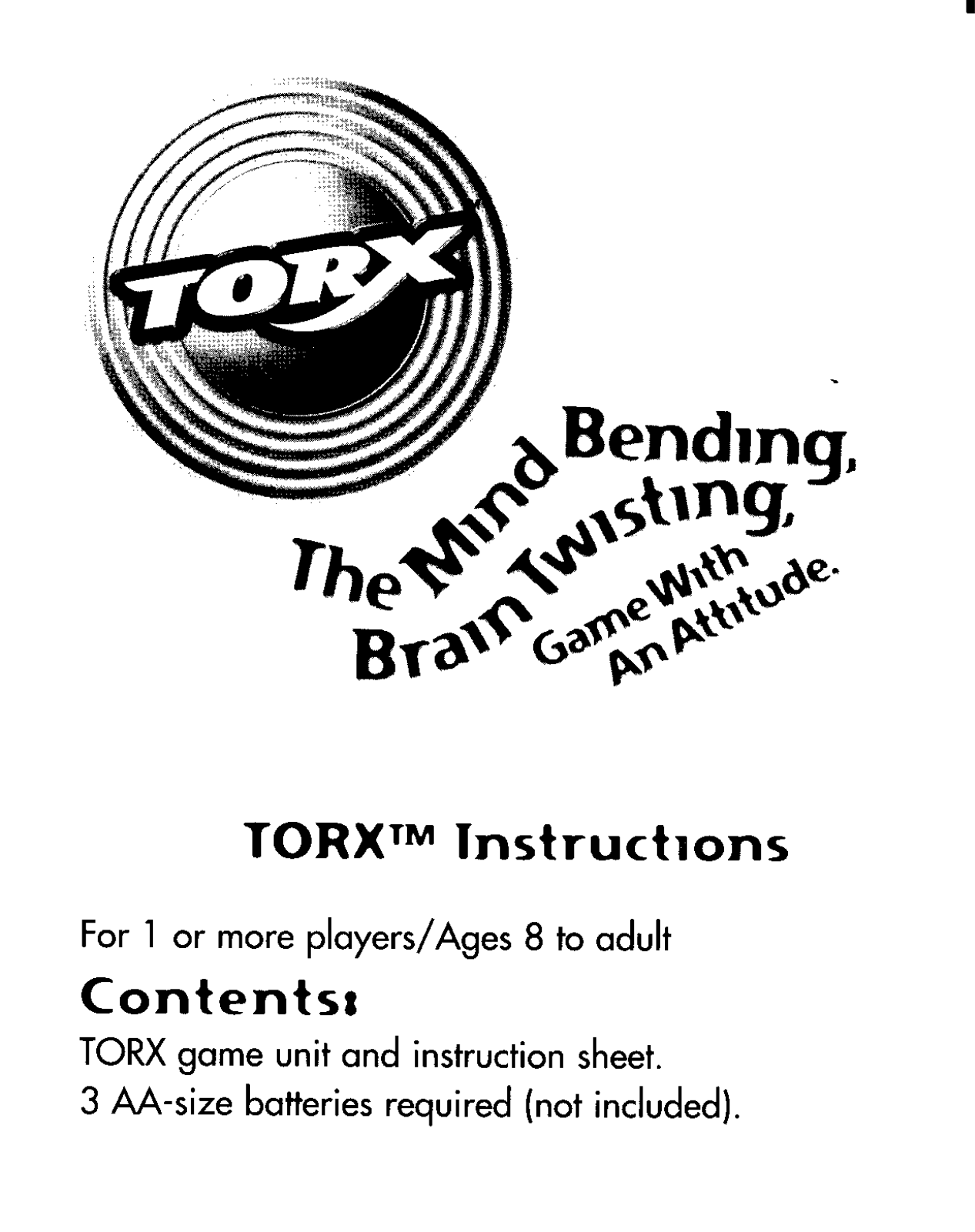 Hasbro TORX User Manual