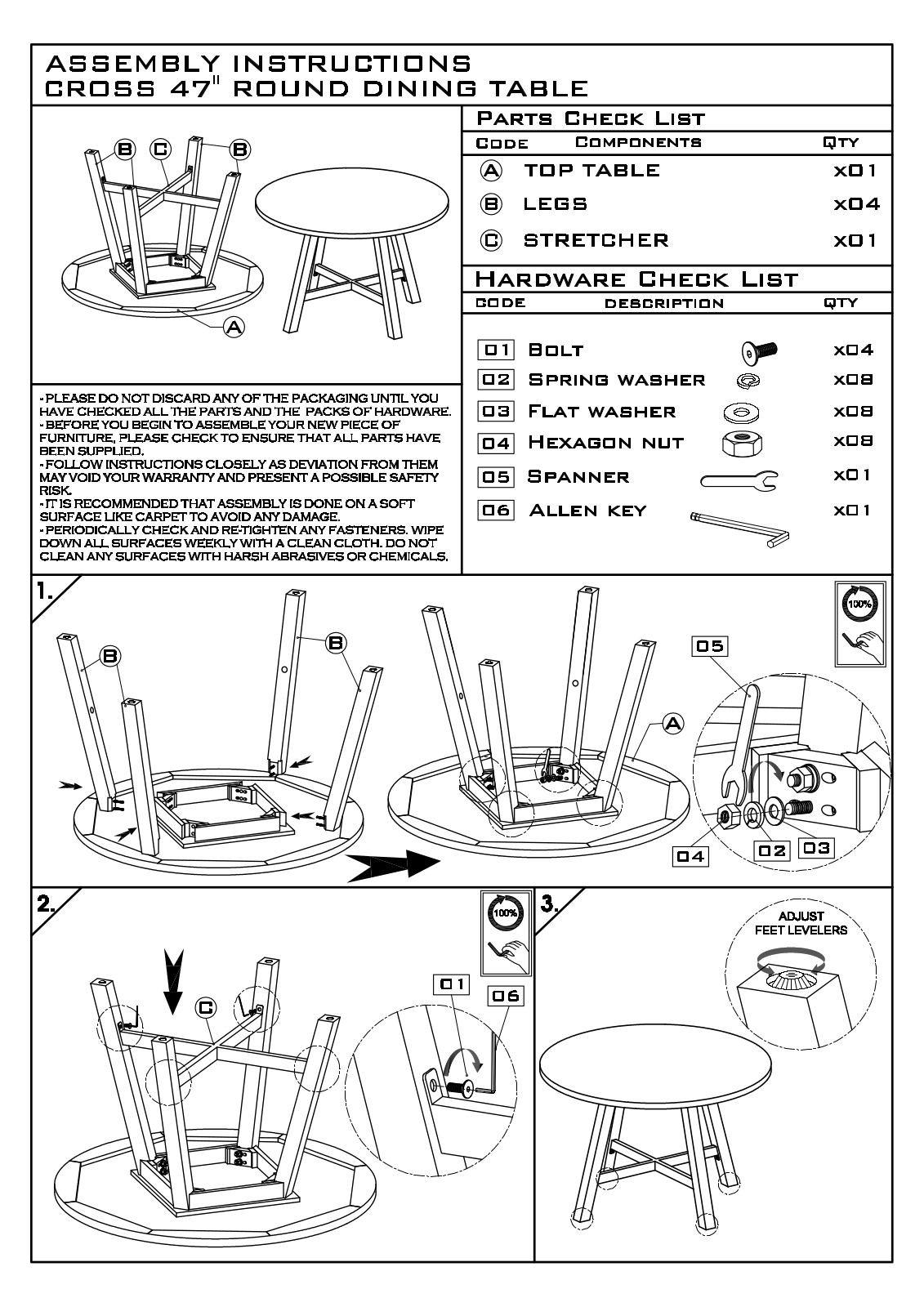 Essentials for Living 6126NGBSTL Assembly Guide