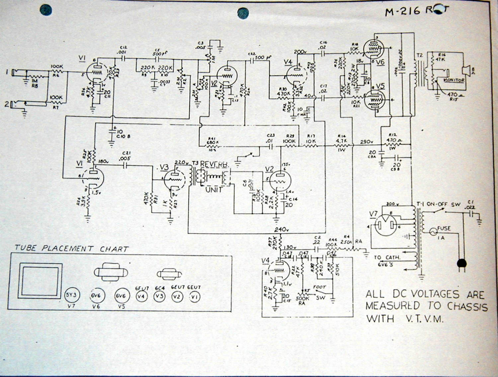 Gibson m216rvt schematic