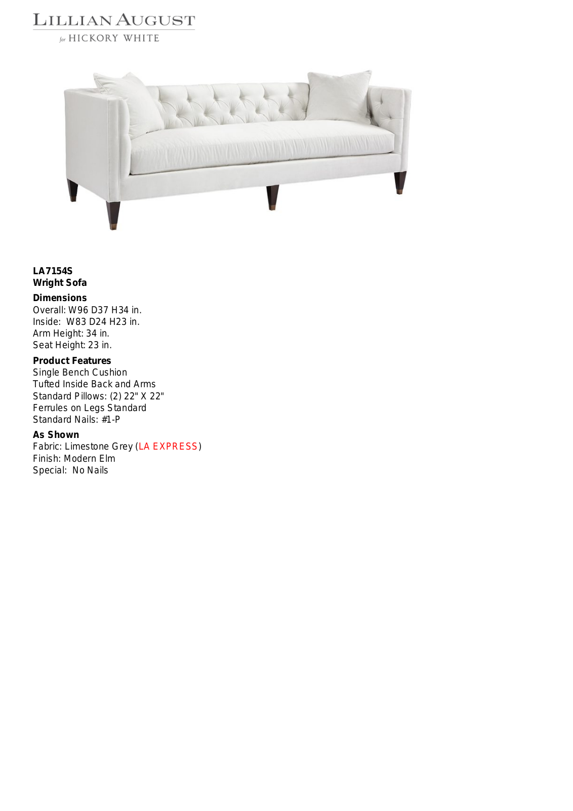 Lillian August LIGU1080 Specifications - ManualMachine.com