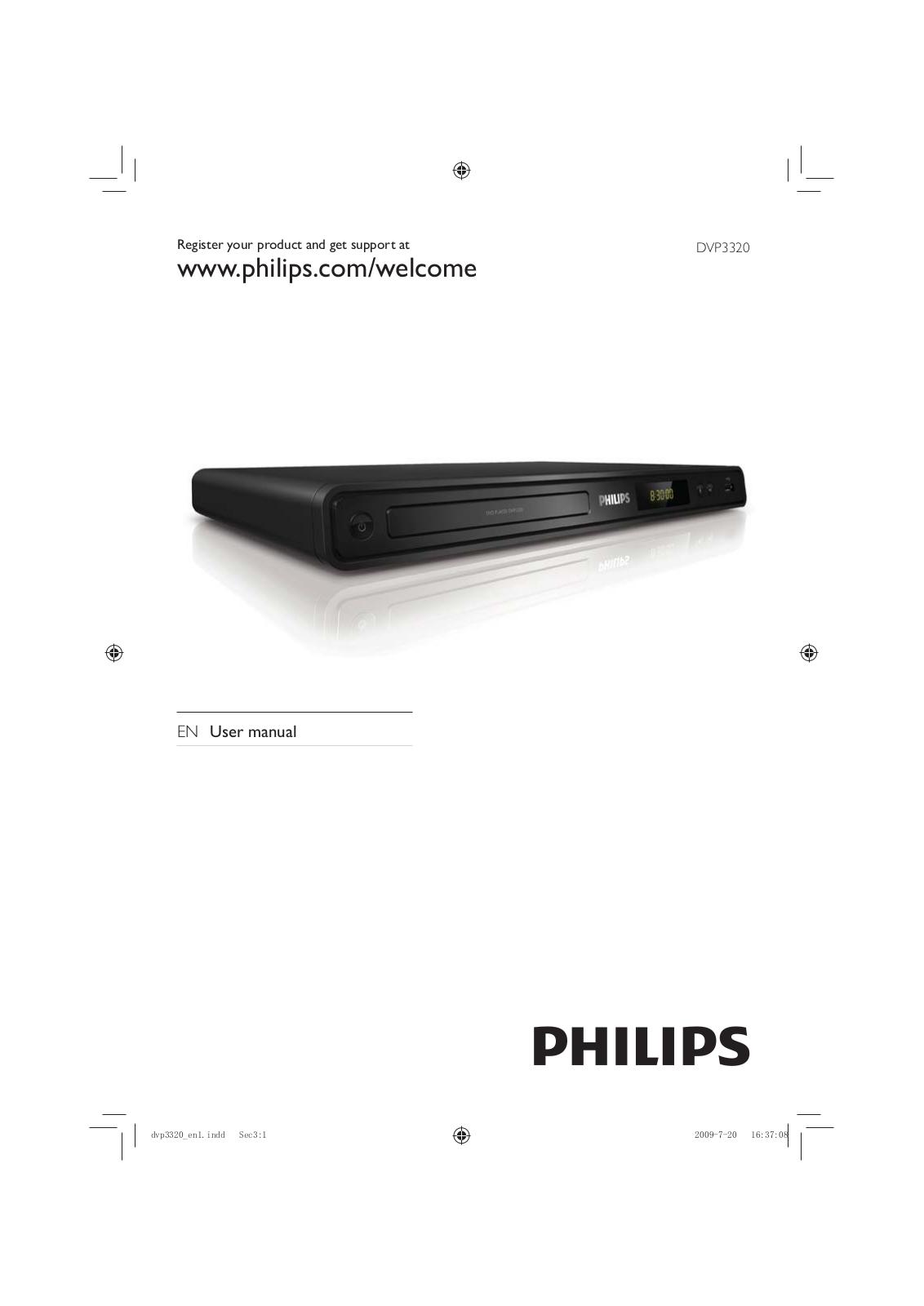 Philips DVP3320, DVP3320K User Manual