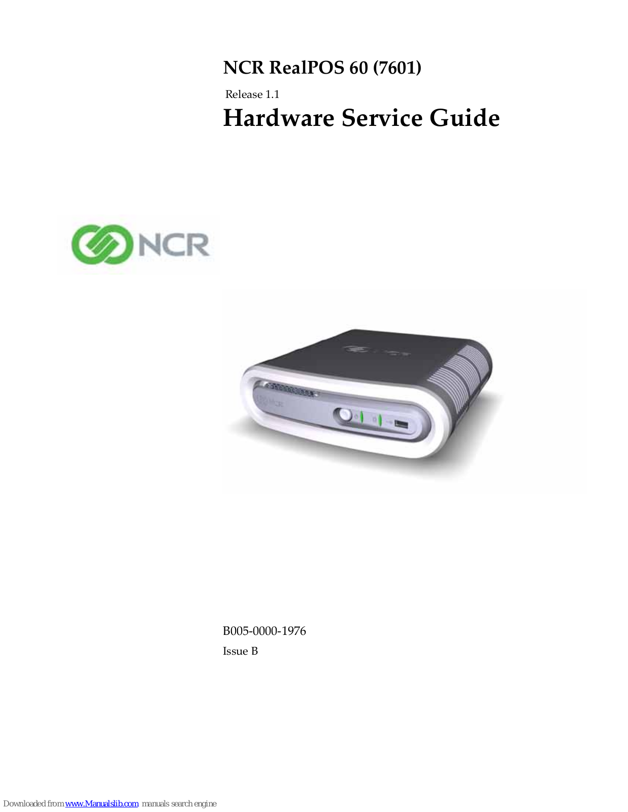 NCR RealPOS 60, 7601 Hardware Service Manual