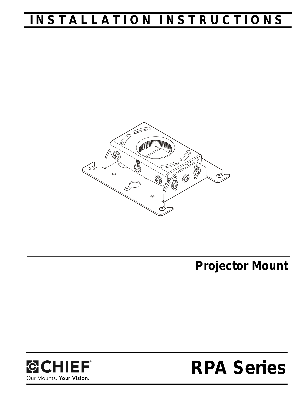 Chief RPA345 Installation Guide