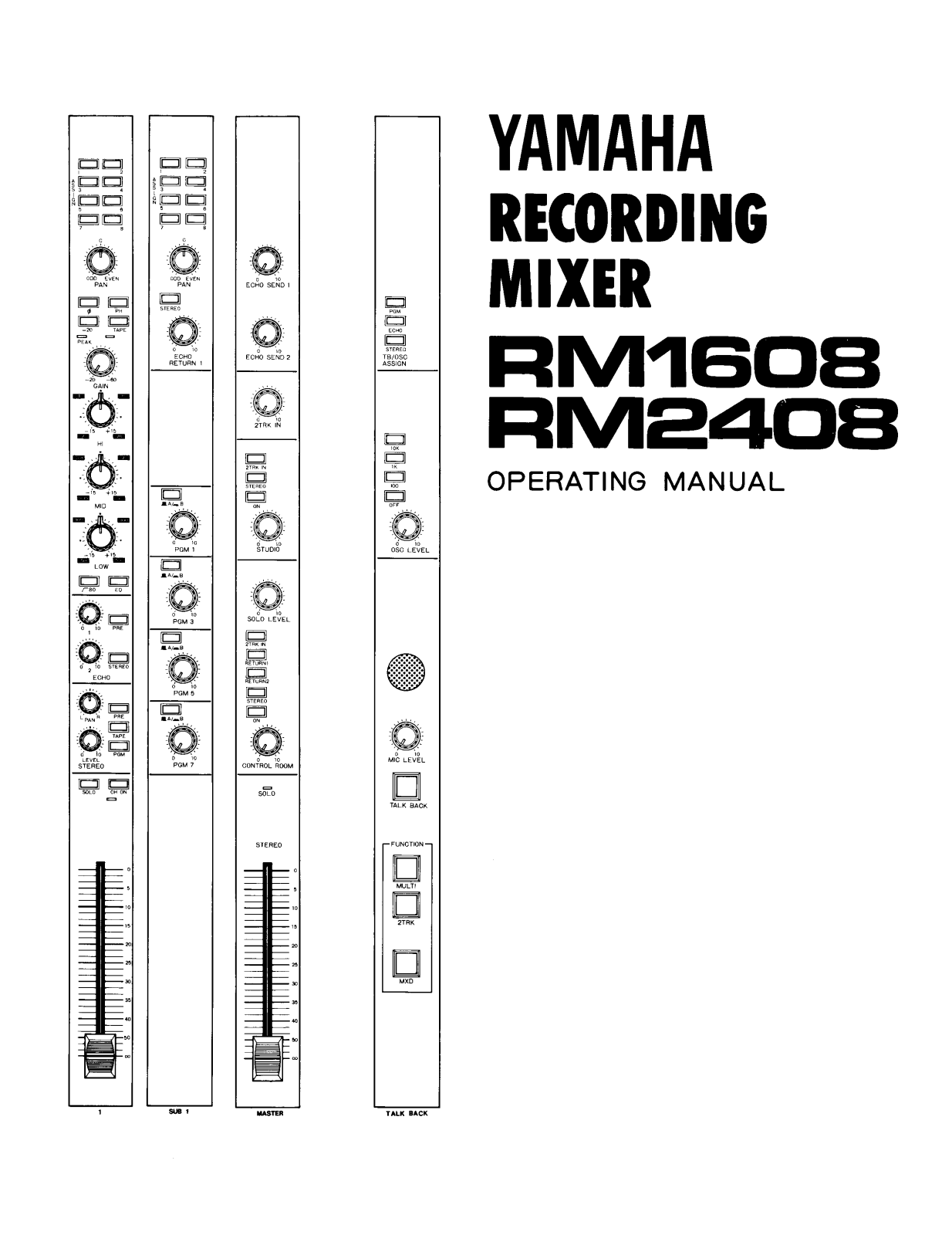 Yamaha RM1608 RM2408 User Manual