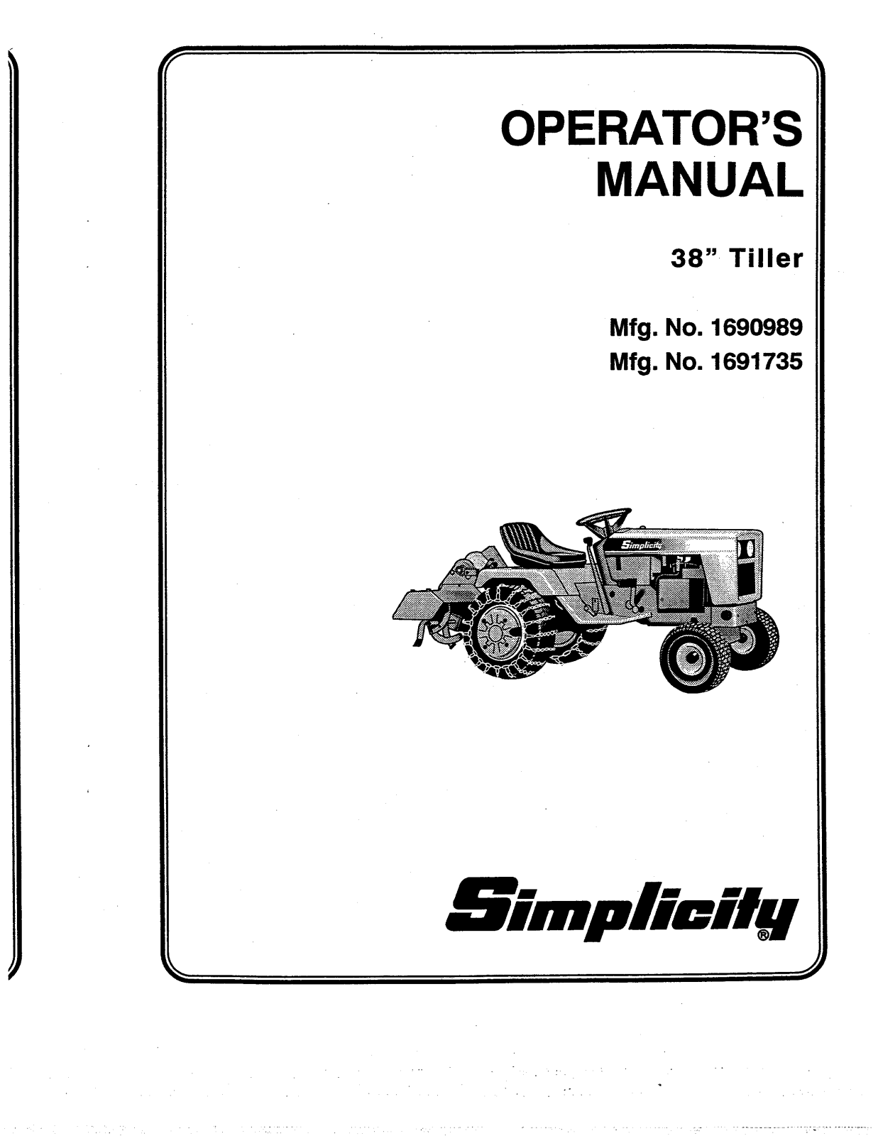 Simplicity 1690989, 1691735 User Manual