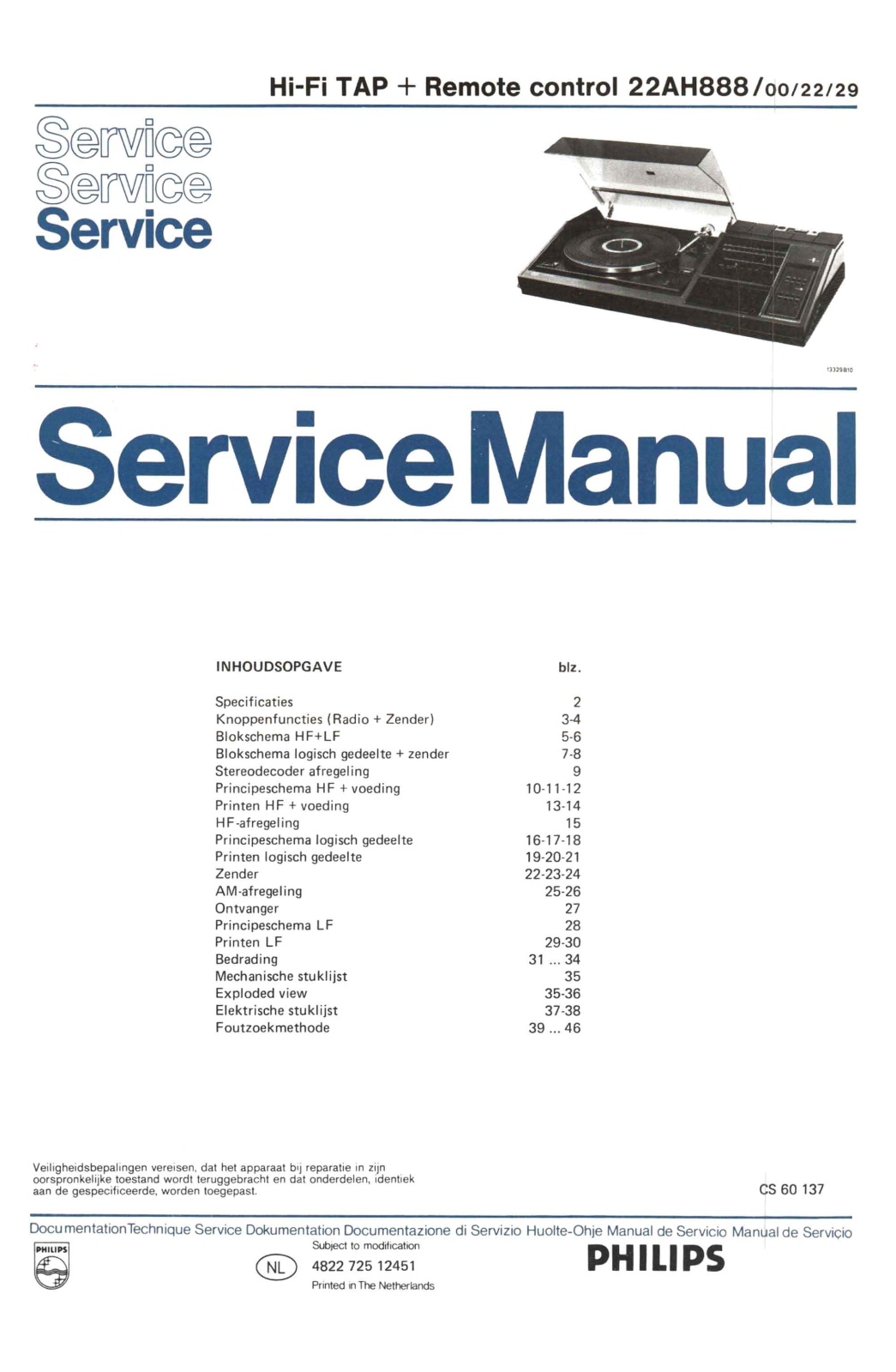 Philips AH-888 Service Manual