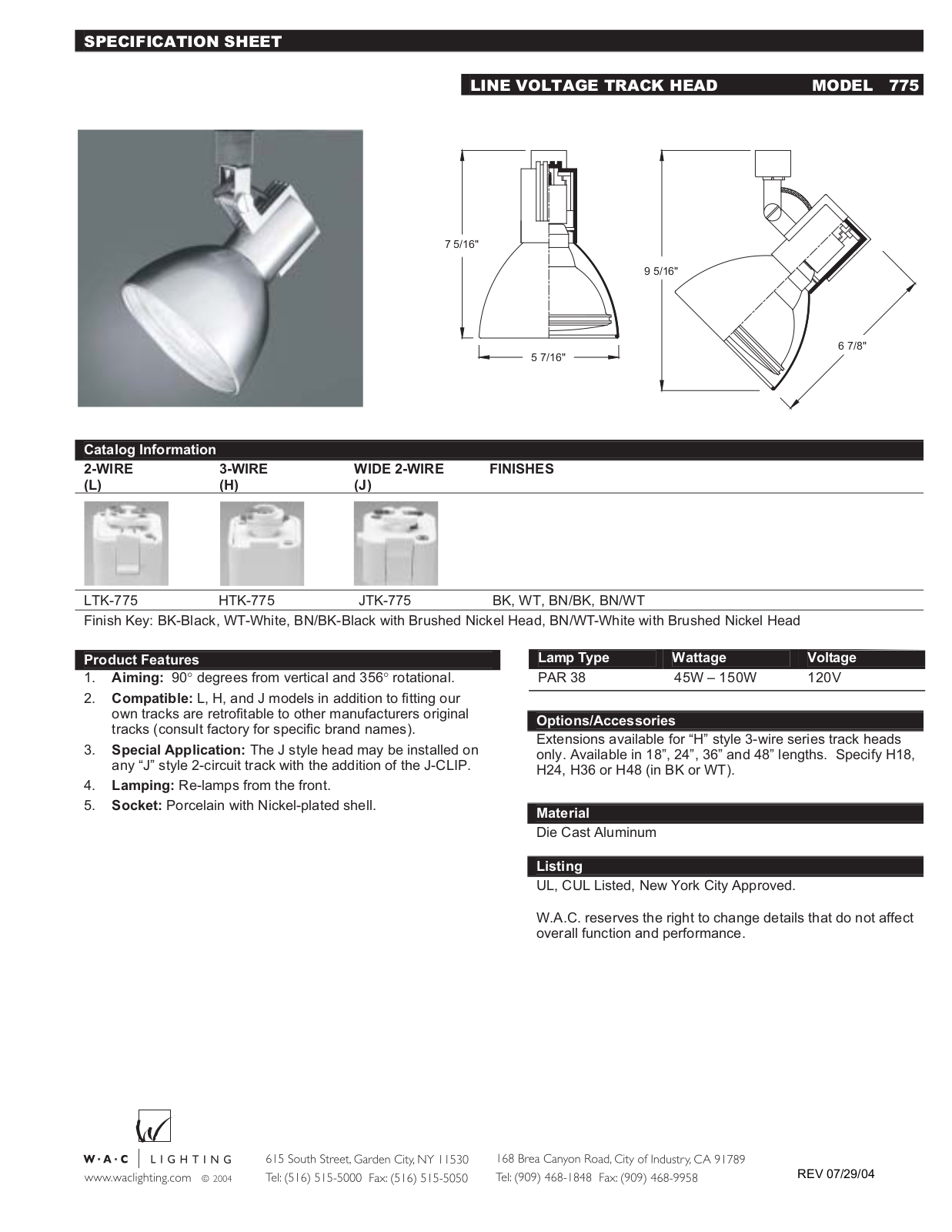 WAC Lighting WAC1903 Specifications - ManualMachine.com