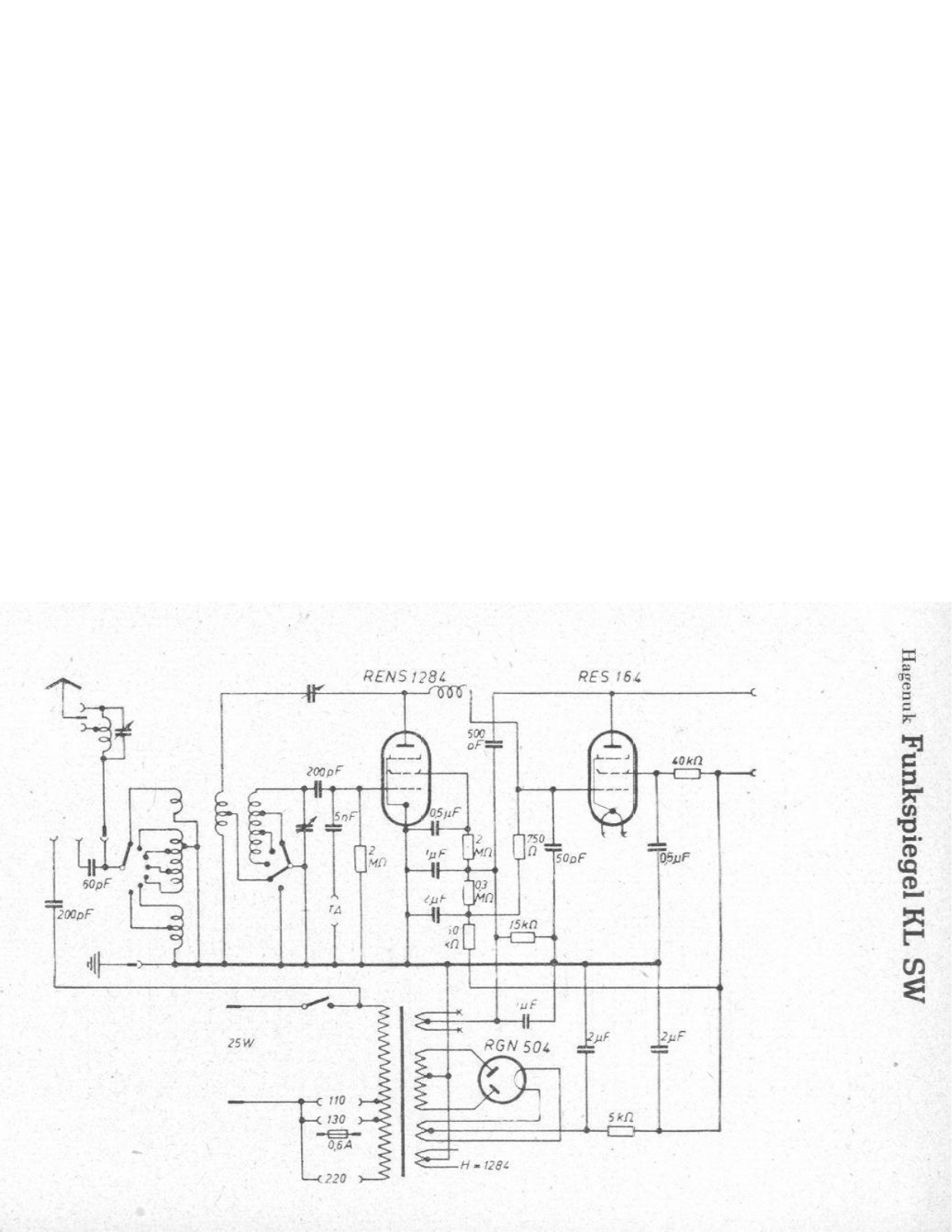 Hagenuk KL SW Cirquit Diagram