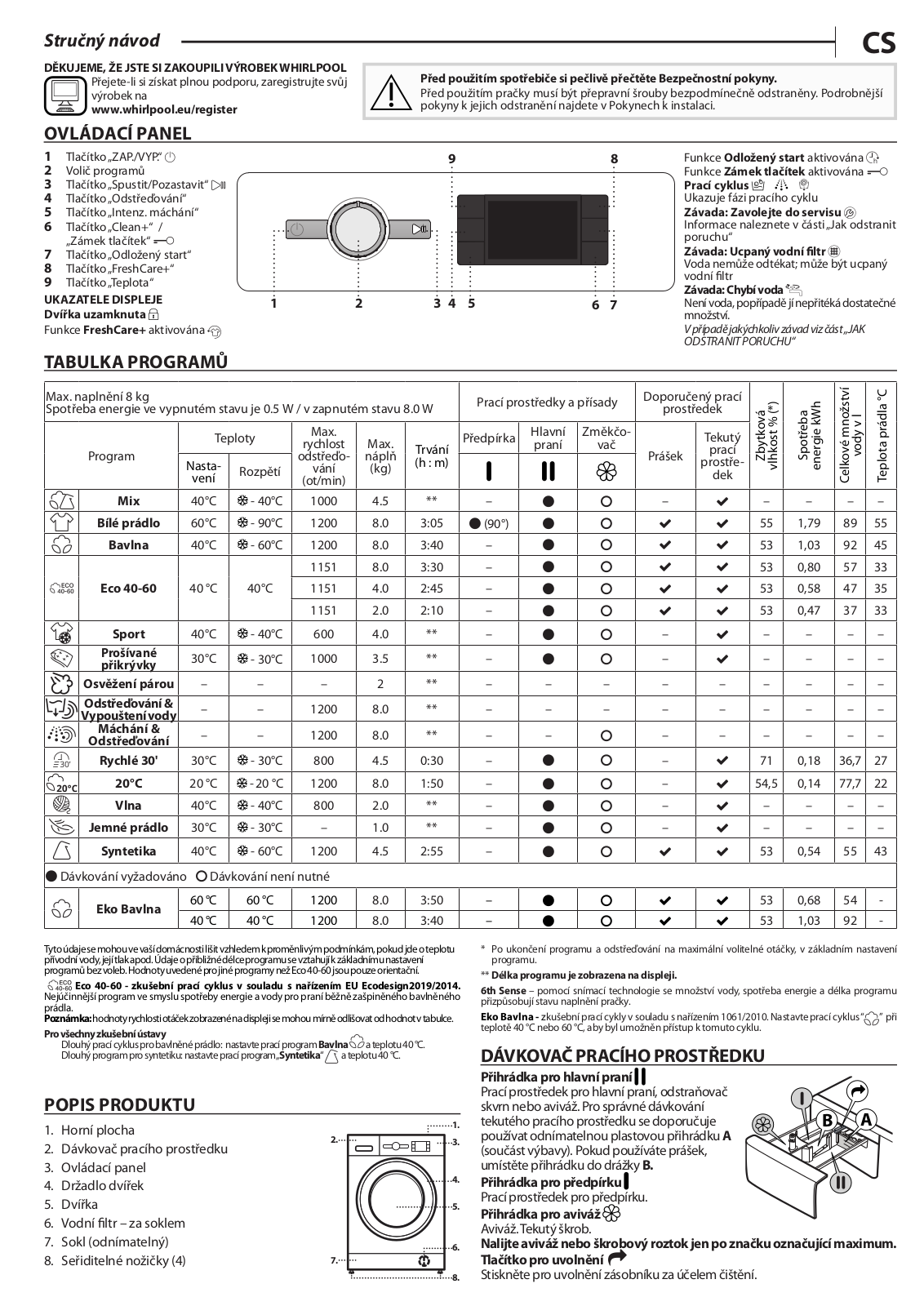 Whirlpool FreshCare+ FFB 8248 BV EE User Manual