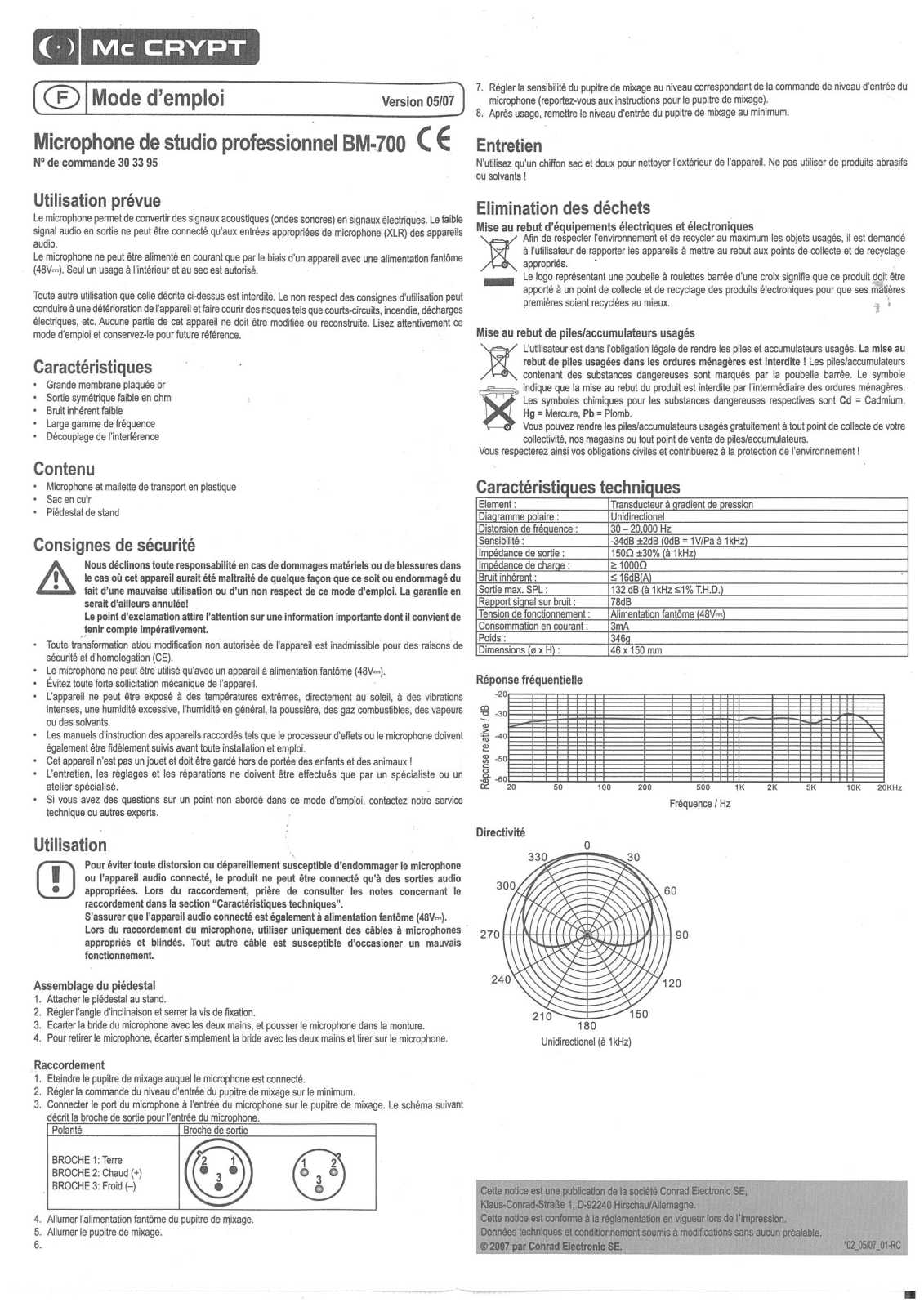 Mc Crypt BM-700 Operation Manual