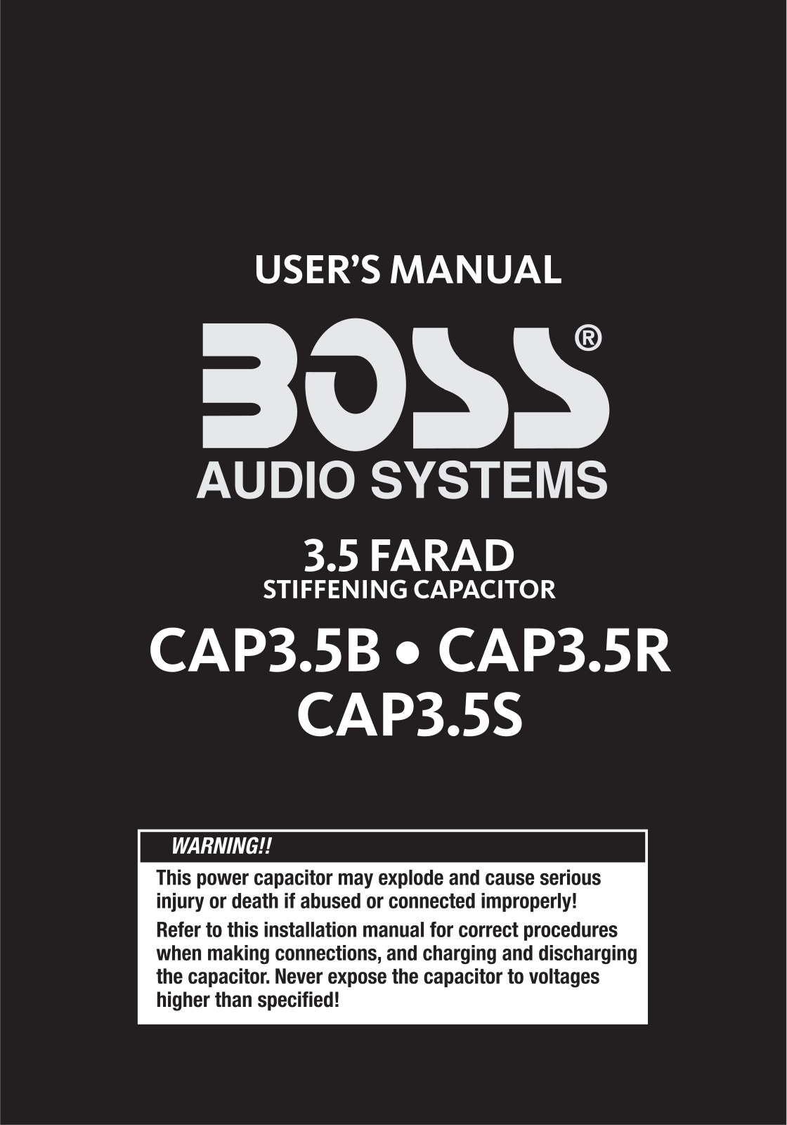 Boss CAP3.5S User Manual