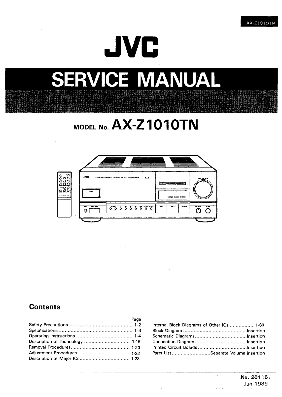 JVC AXZ-1010-TN Service manual
