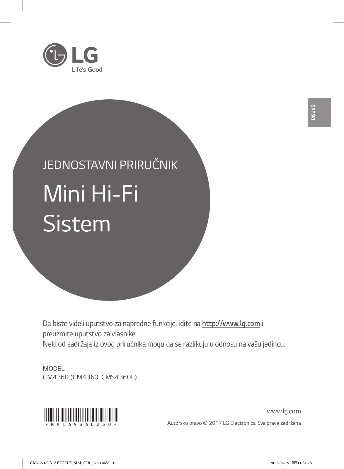 LG CM4360 User guide