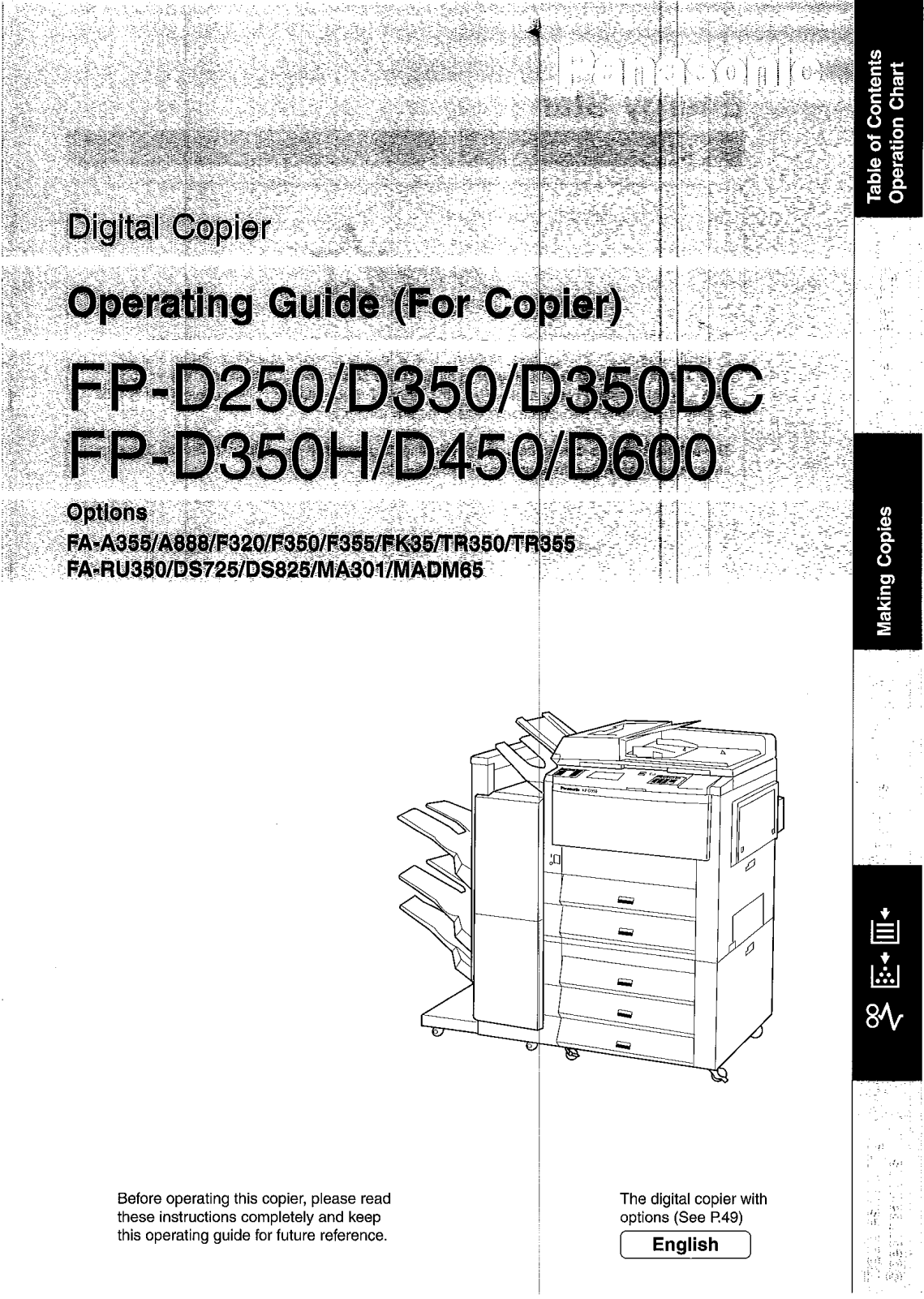Panasonic FP-D250, FP-D350 User Manual