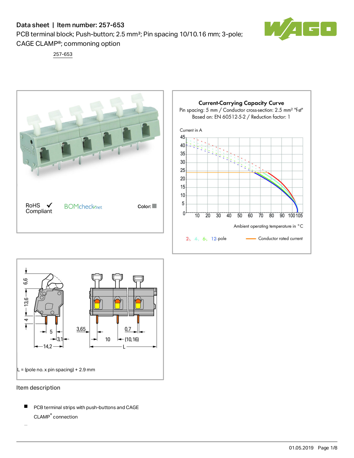 Wago 257-653 Data Sheet