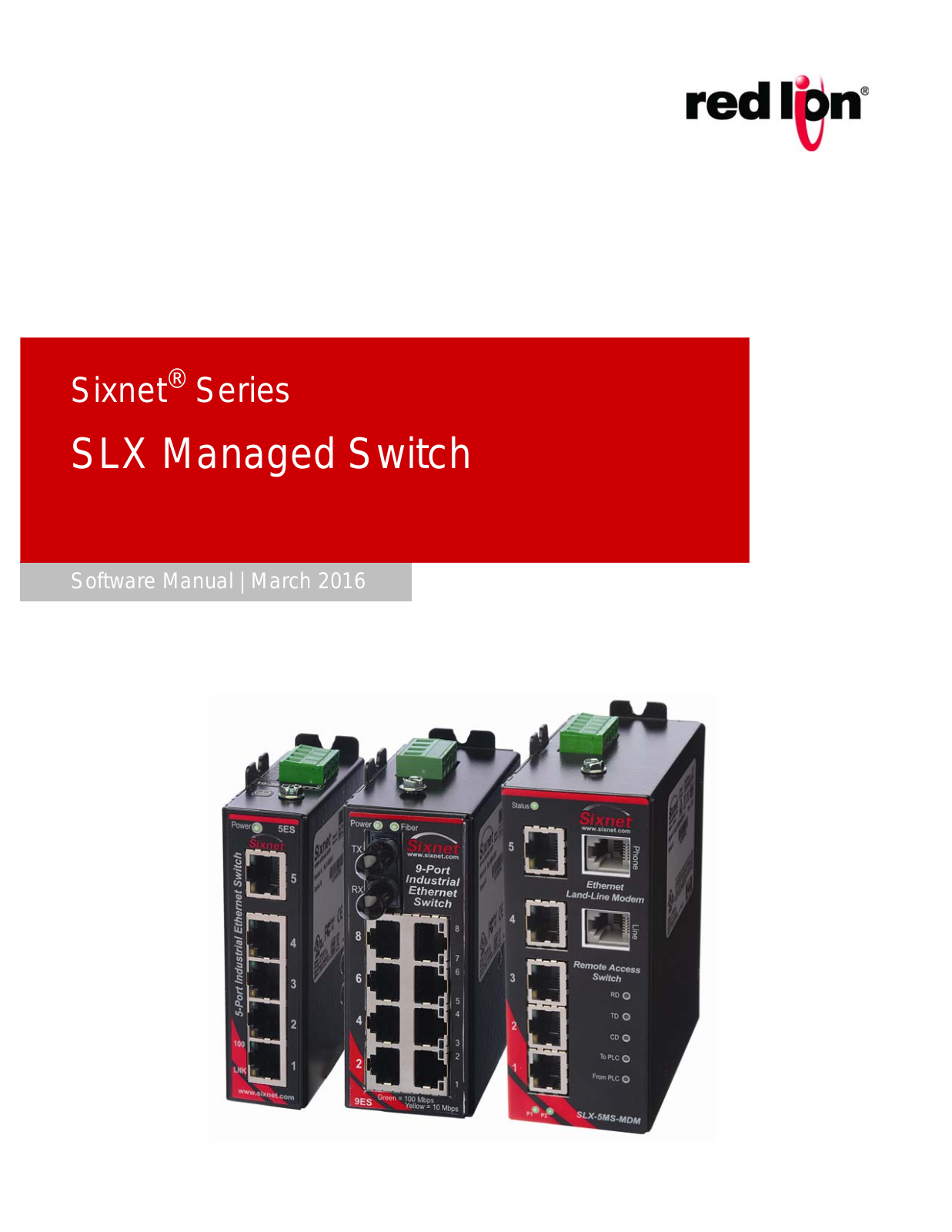 Red Lion Sixnet Series Users Manual