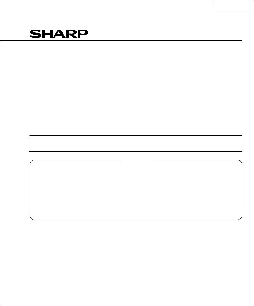 SHARP 25L-S100B, 25L-M100B, 27L-S100B, 27L-S300B Service Manual