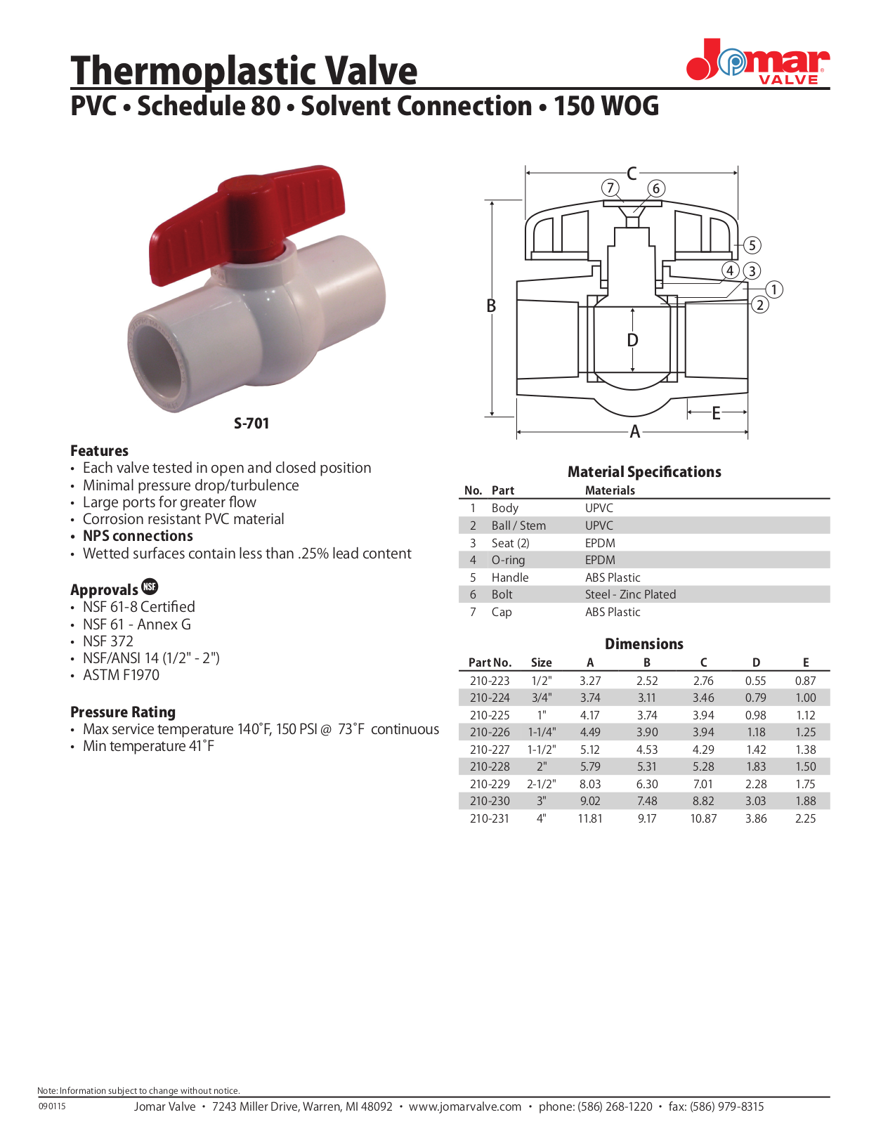 Jomar S-701 User Manual