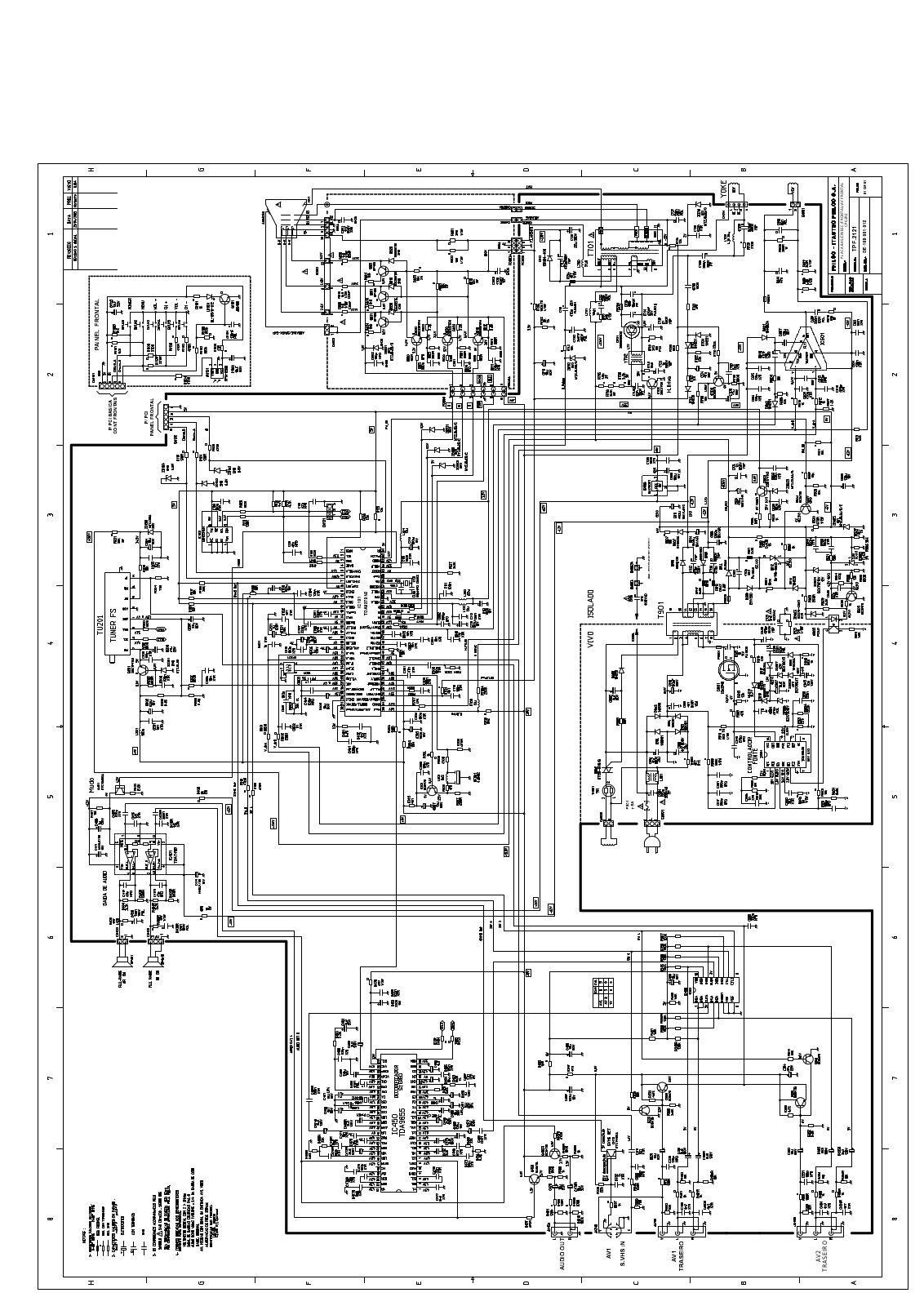 Philco TP1453S, TP1454S, TP2053S, TP2054S Schematic