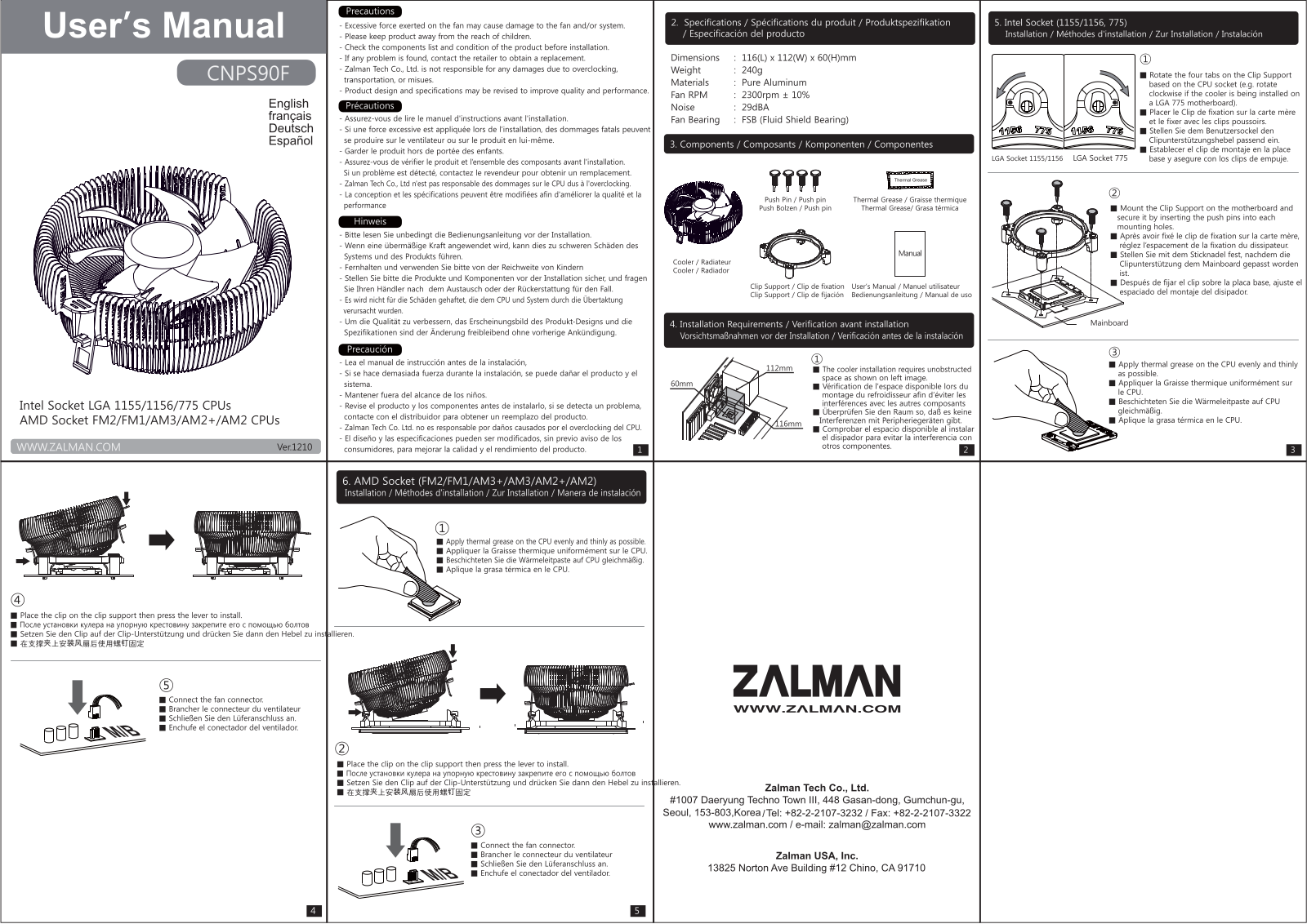 ZALMAN CNPS90F Manual