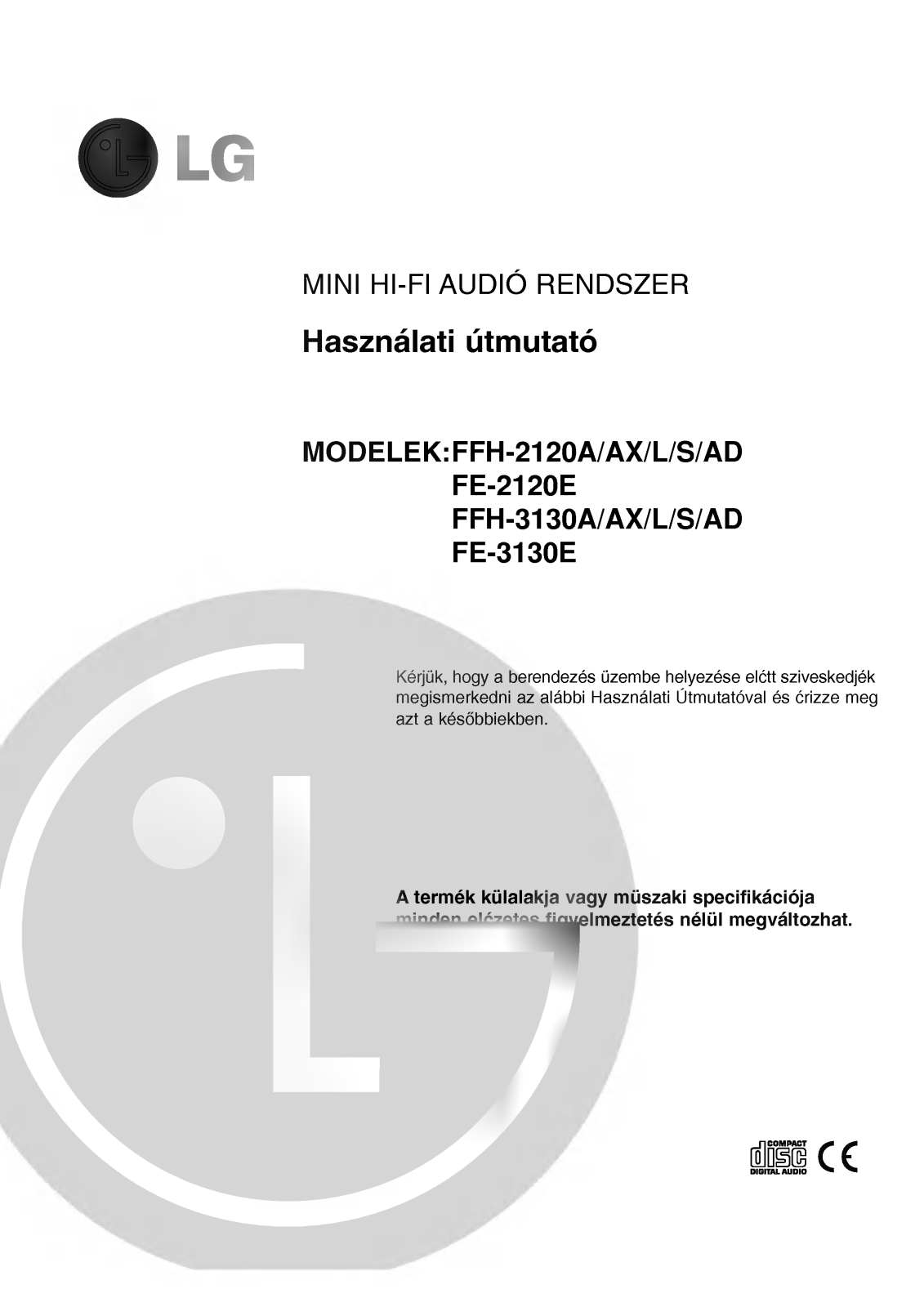 LG FFH-3130AD User manual