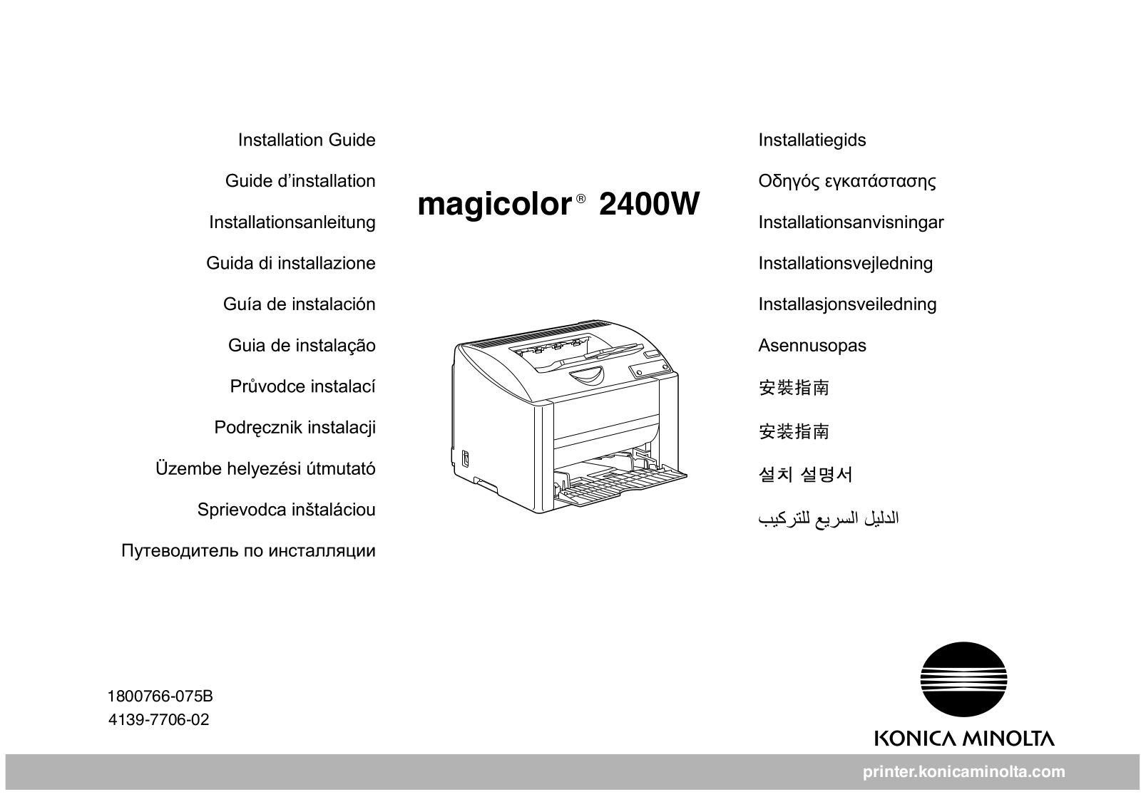 KONICA MINOLTA 2400W service manual