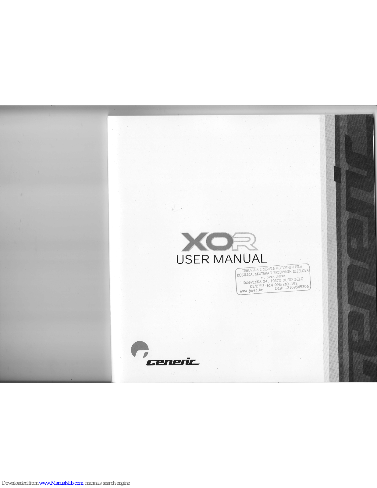 Generic XOR User Manual - ManualMachine.com