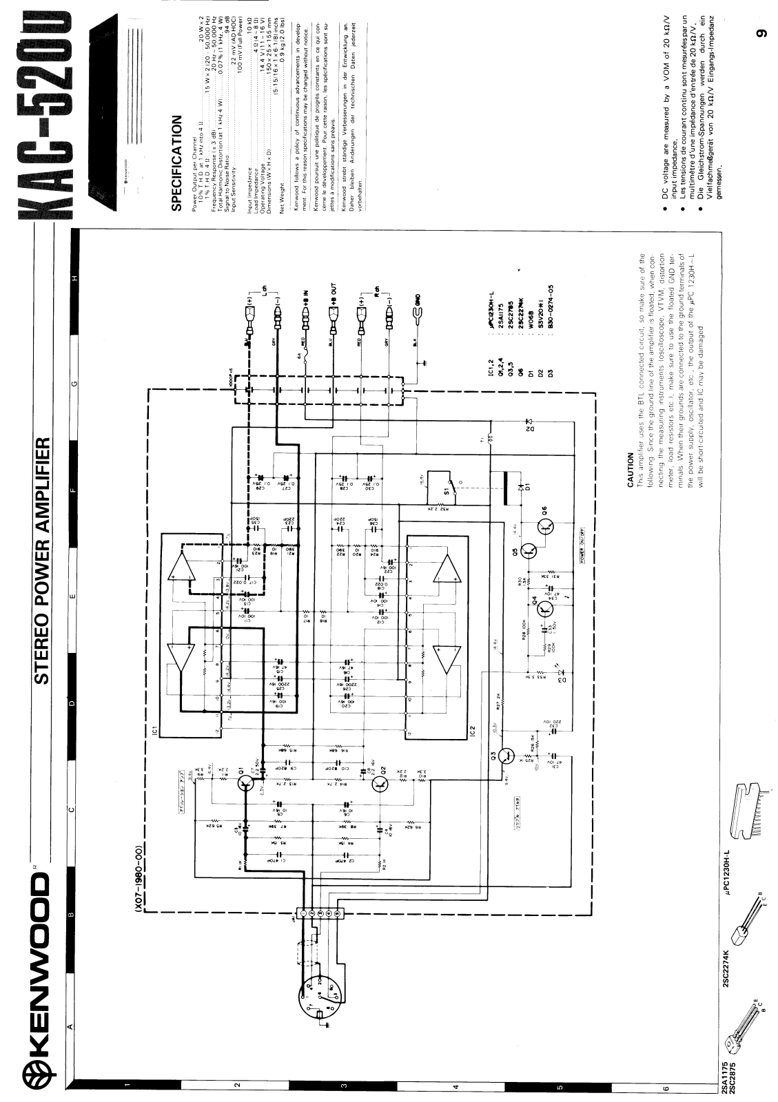 Kenwood KA-5200 Schematic